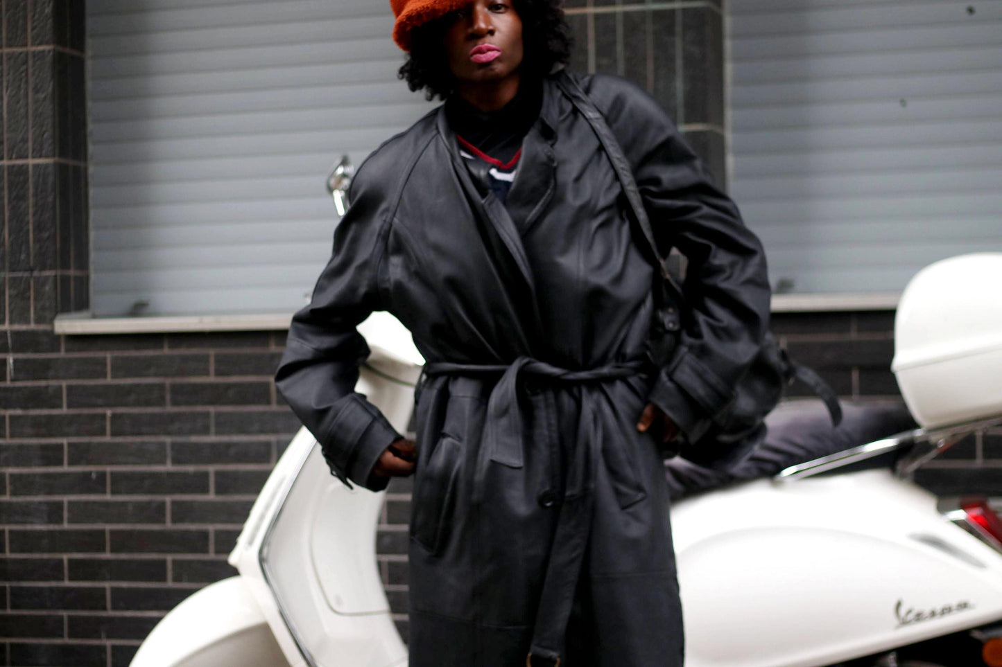 Genuine Leather Trench| Vintage Don Pepe Unisex Black Winter Trench Coat | Minimalist Outerwear
