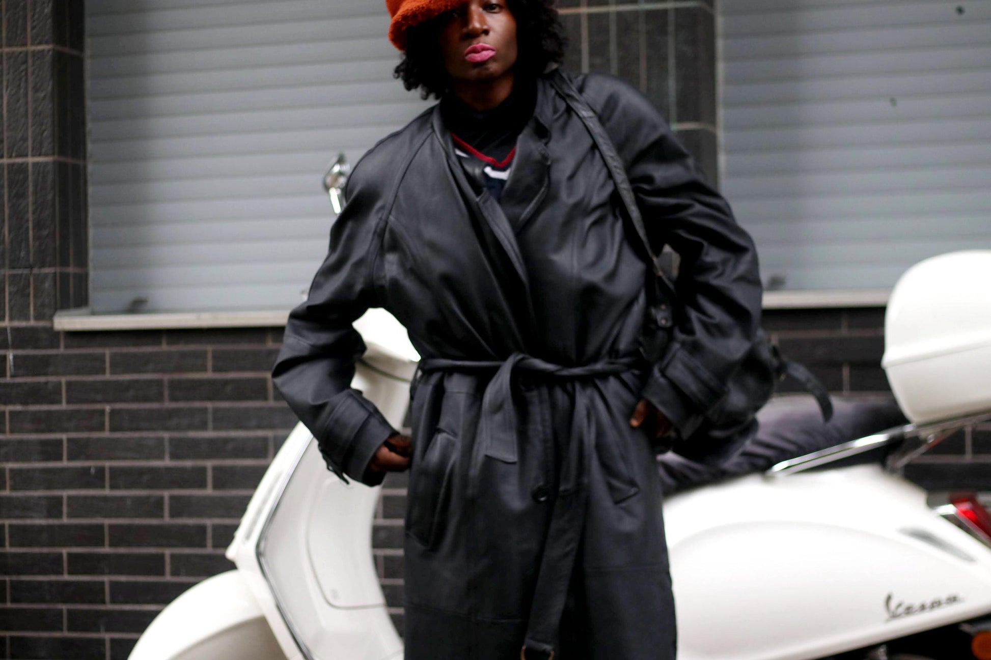 Genuine Leather Trench| Vintage Don Pepe Unisex Black Winter Trench Coat | Minimalist Outerwear