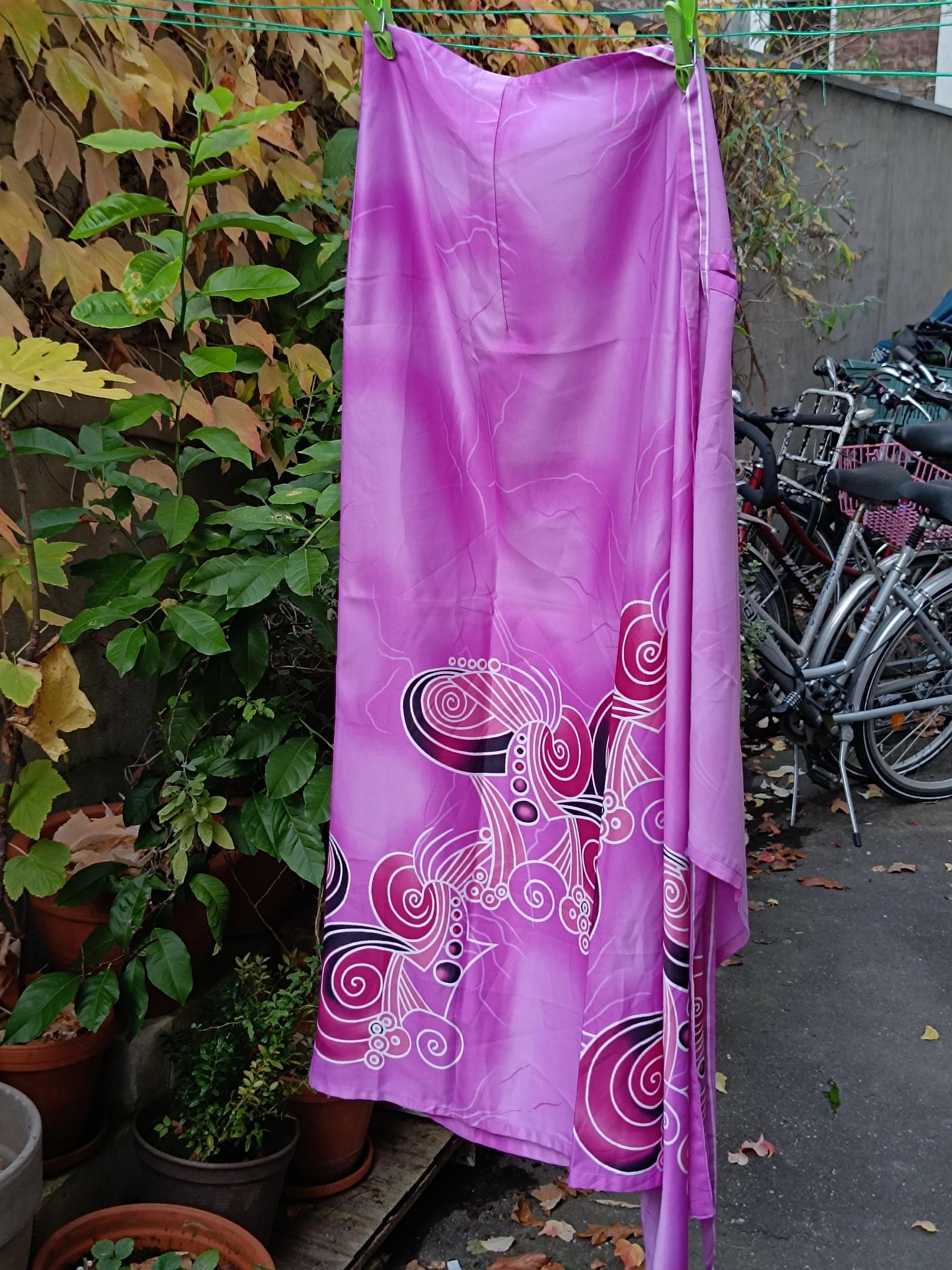 y2k Purple Maxi Skirt | Vintage Wrap Print Skirt| Women's Boho Long Skirt