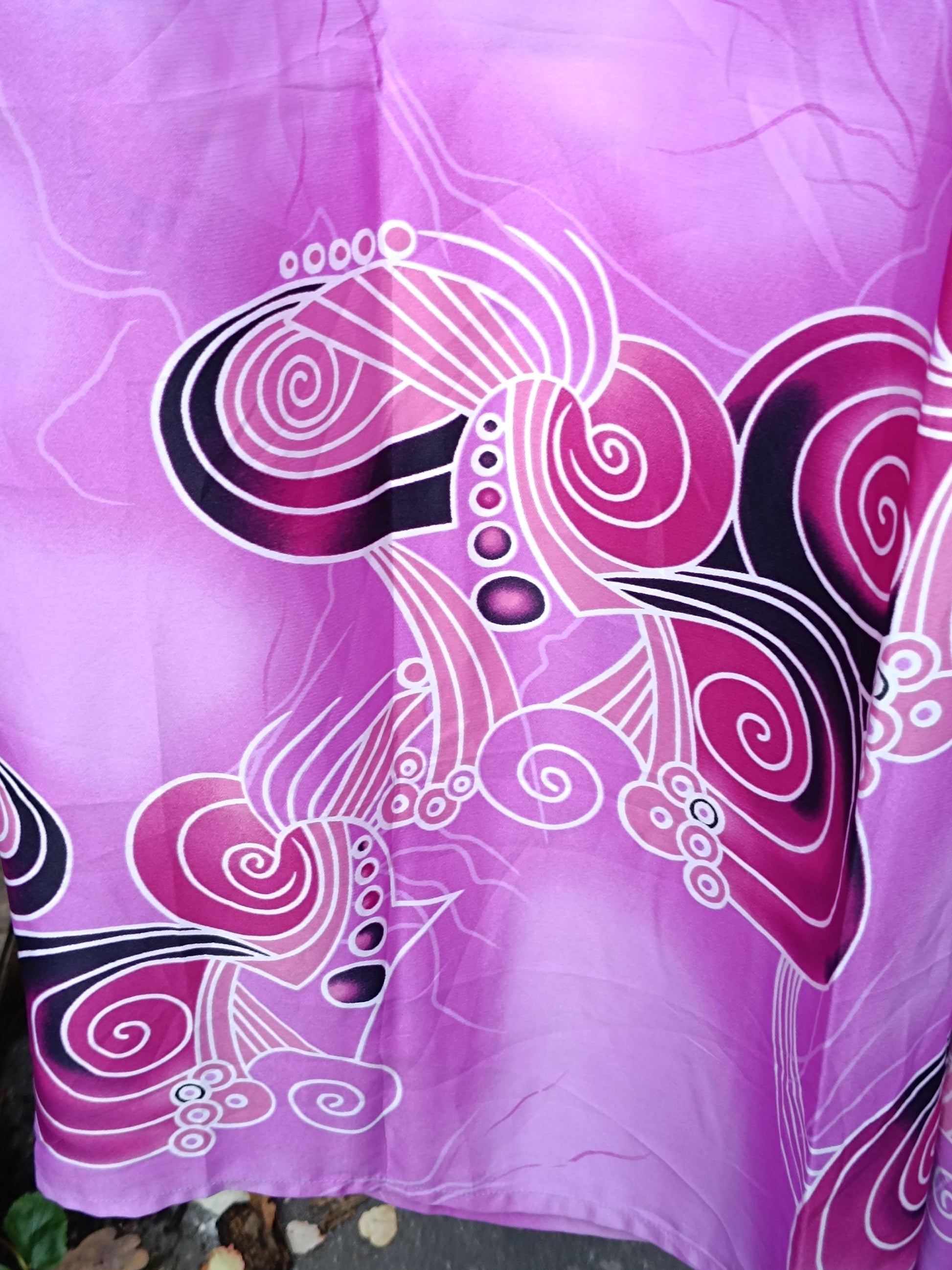 y2k Purple Maxi Skirt | Vintage Wrap Print Skirt| Women's Boho Long Skirt