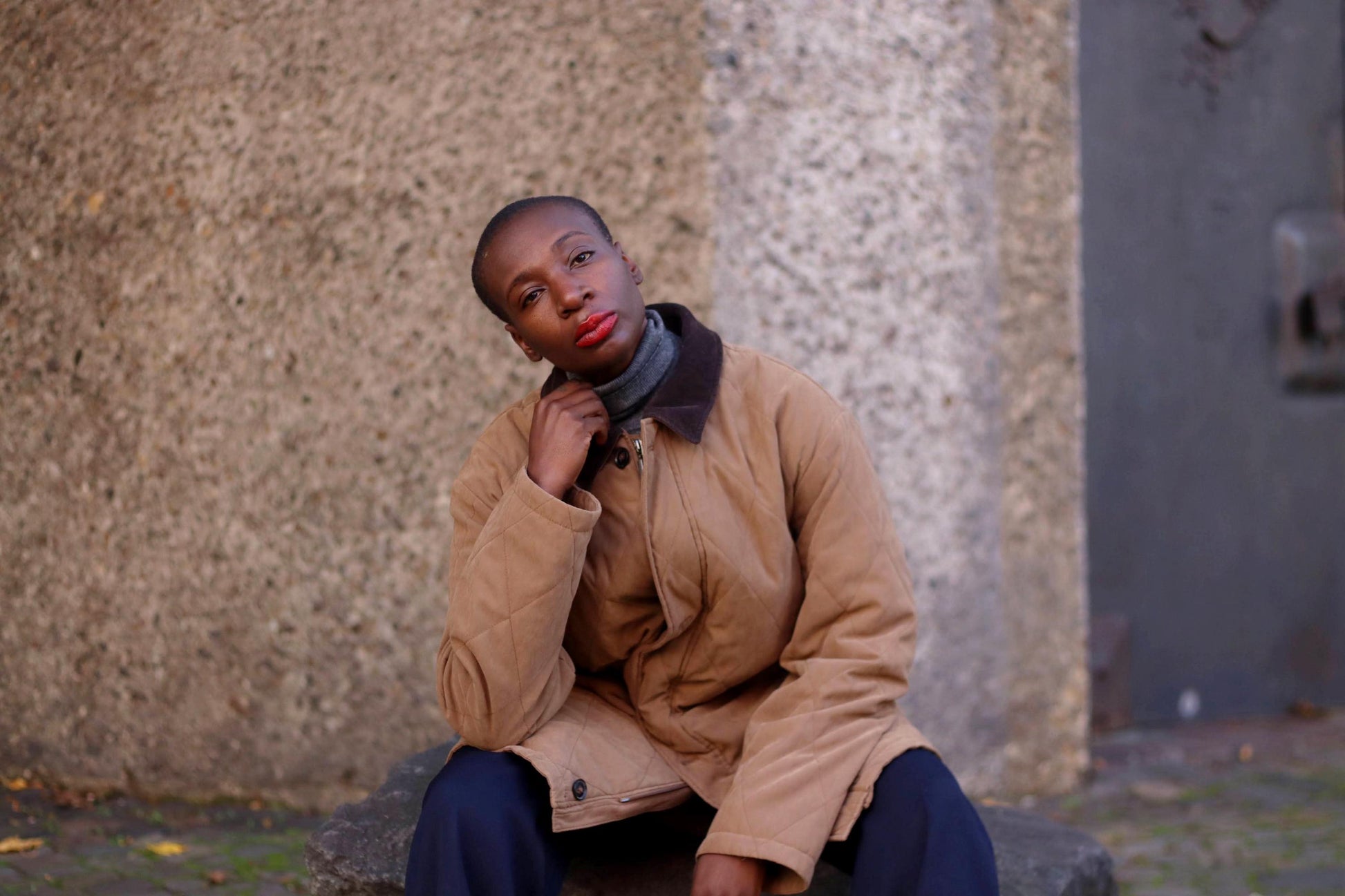 90s Pierre Cardin BarnCoat | Vintage Unisex Brown Quilted Coat| Minimalist Fall Coat
