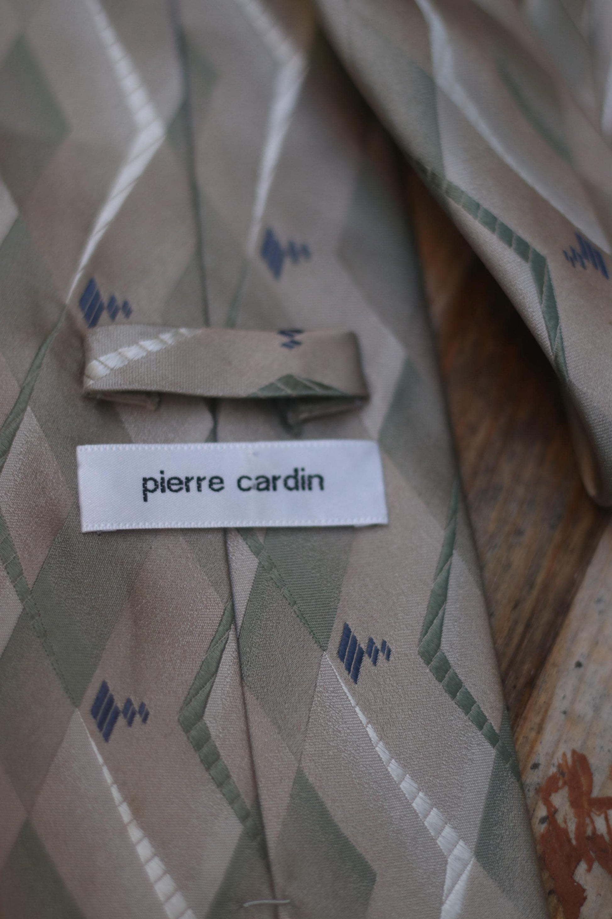 Vintage Pierre Cardin Silk Tie | Men's Designer tie in Gray| Abstract Print Classic suit neck tie