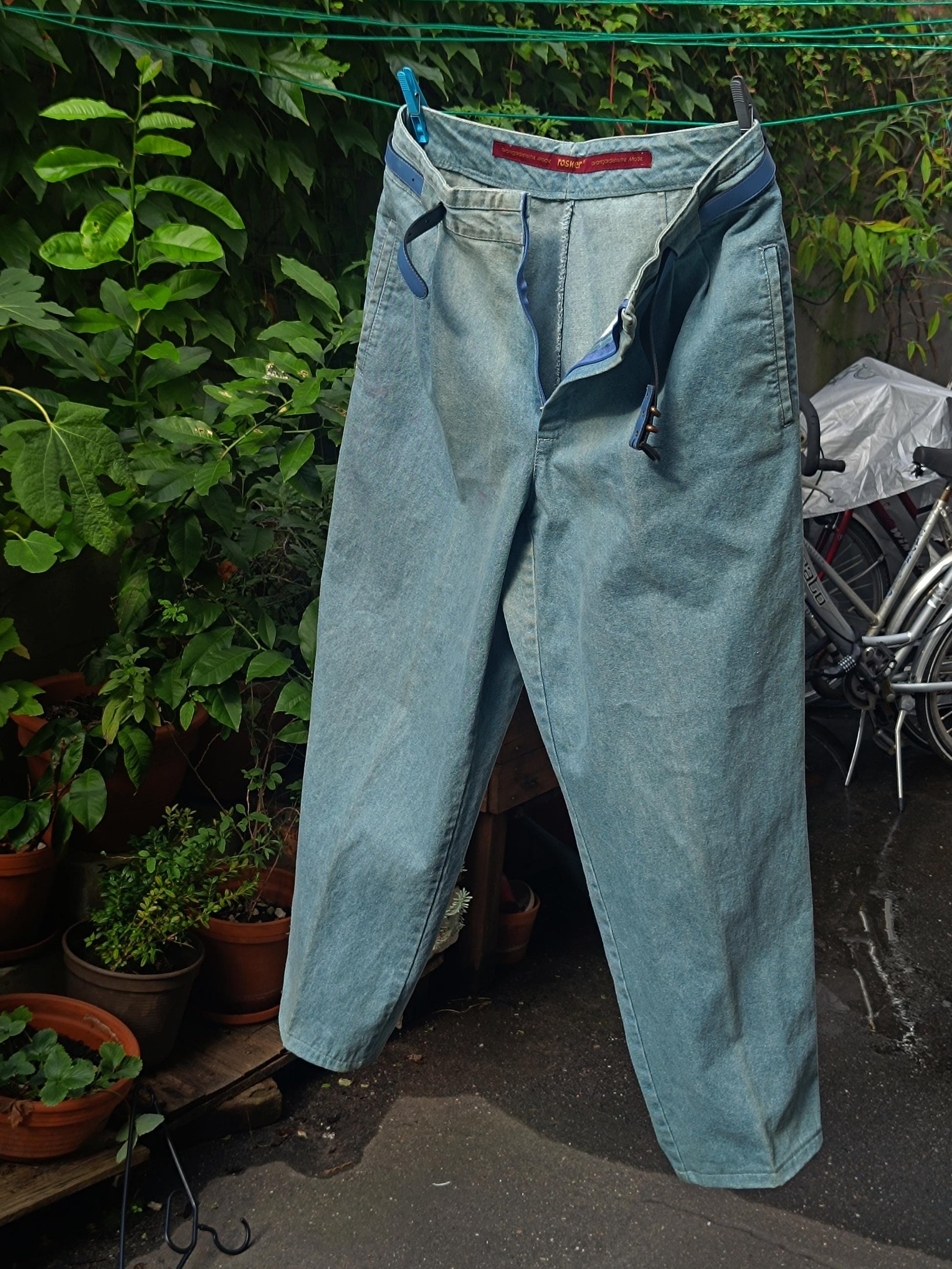90s Rosner High waisted Jeans| Blue Pleated denim | women's blue jeans