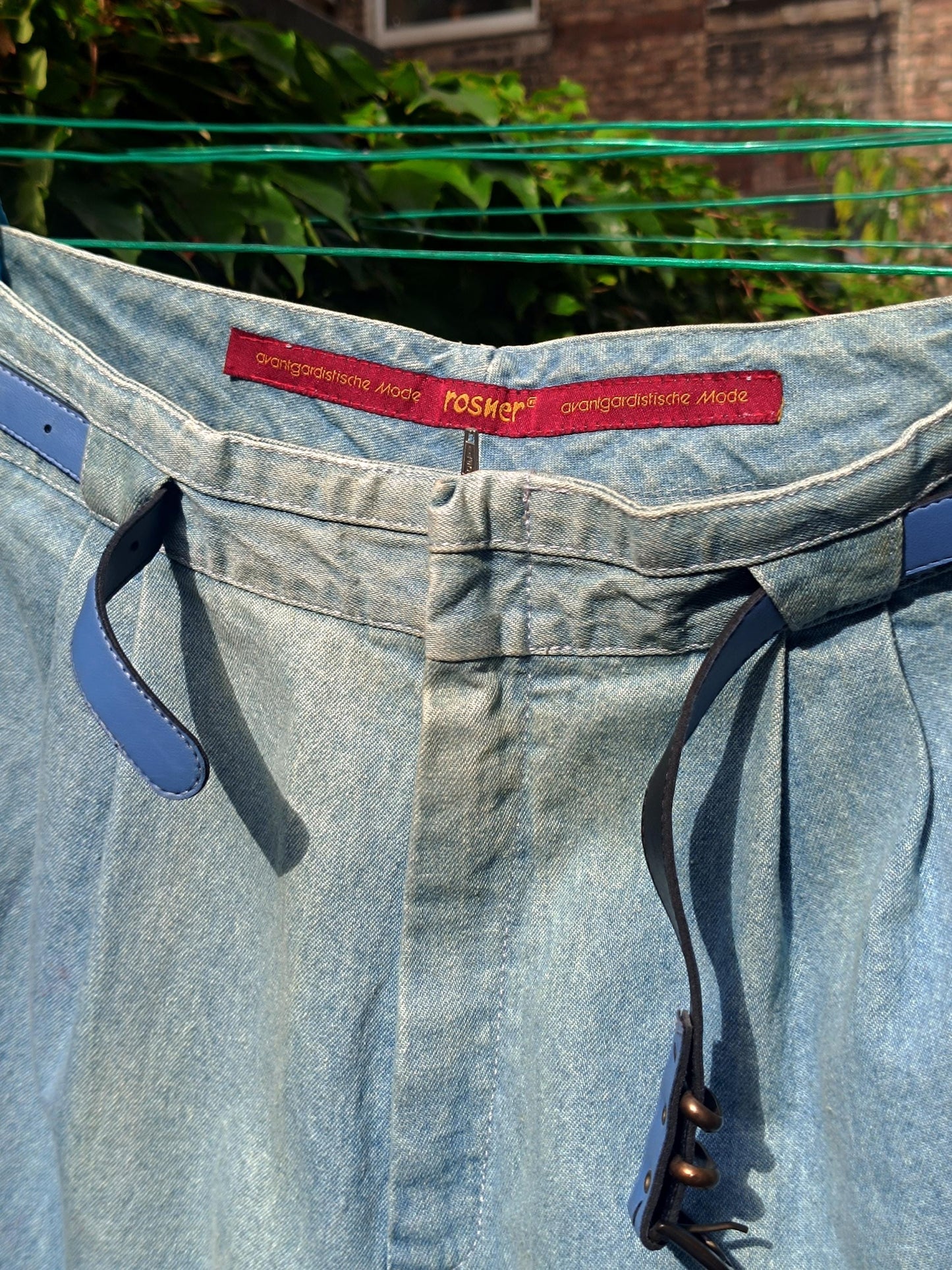 90s Rosner High waisted Jeans| Blue Pleated denim | women's blue jeans