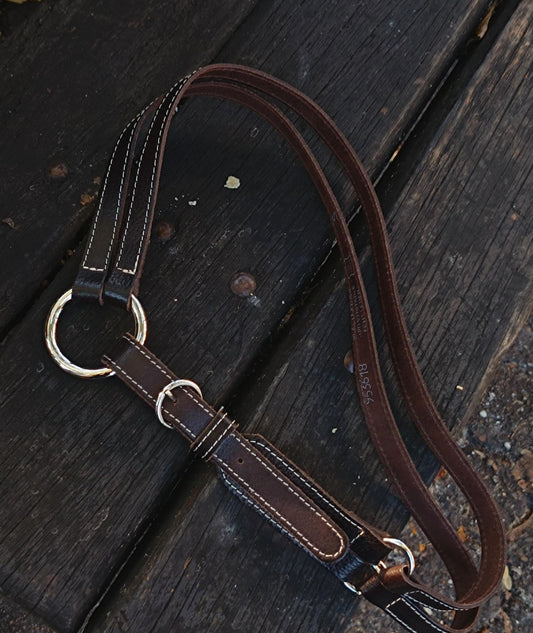y2k Round-Buckle Belt| Minimalist Vintage Brown Leather Belt with Statement Silver-Toned buckle|