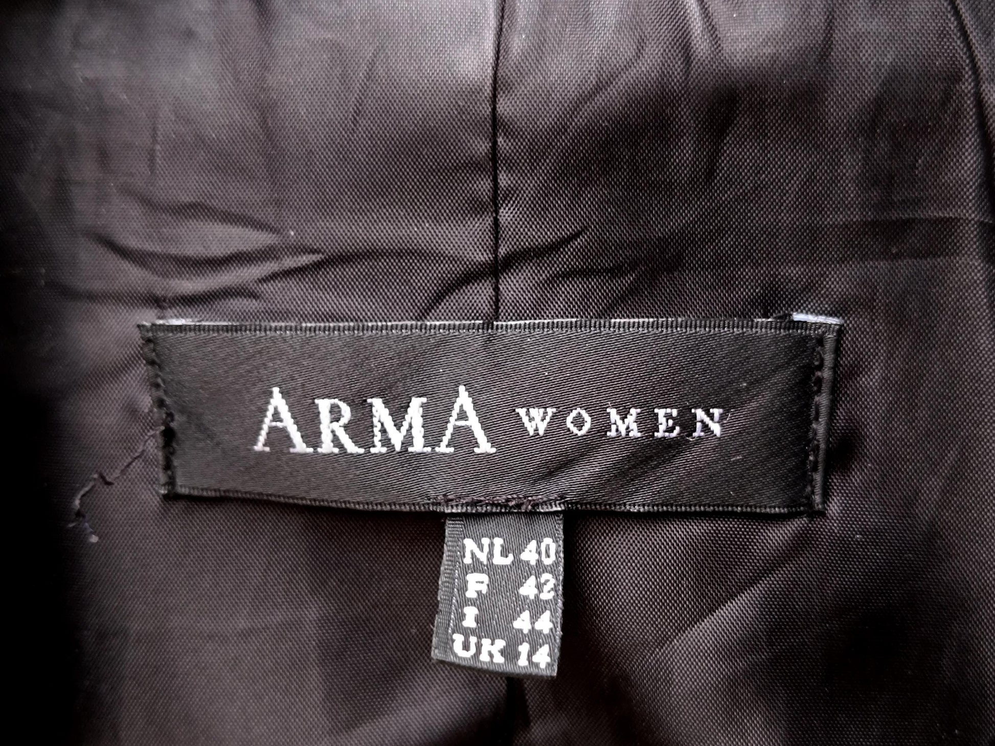90s Arma Woman Leather Jacket | Vintage Minimalist Black Genuine Leather Jacket| Women's Sleek Leather Blazer