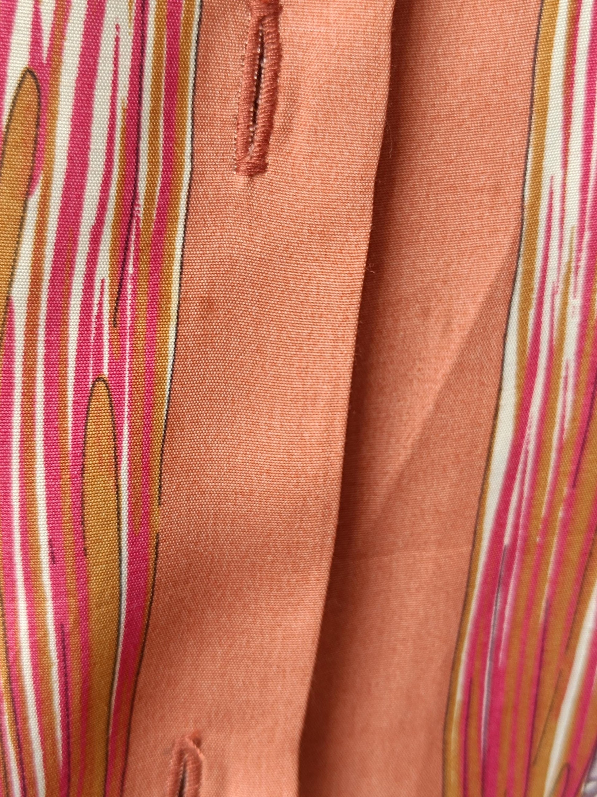 80s Crazy Print Blouse| Vintage Yessica Opulent Print Orange Buttoned Down Shirt | Women's Long Sleeved Shirt