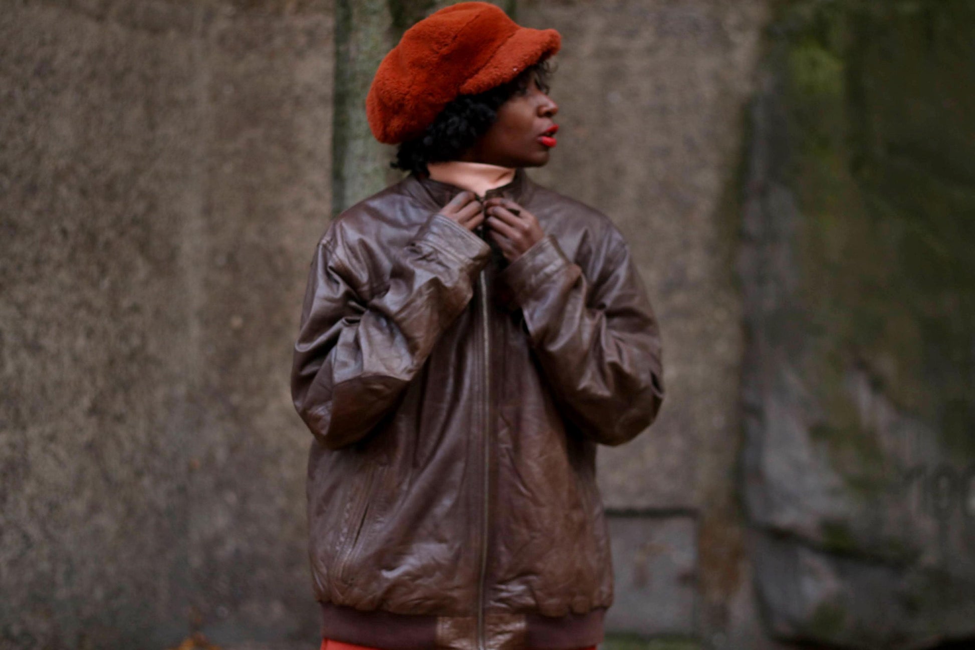 90s Conbipel leather Jacket| Vintage Women's Brown Minimalist Oversized leather coat| Capsule Wardrobe Jacket