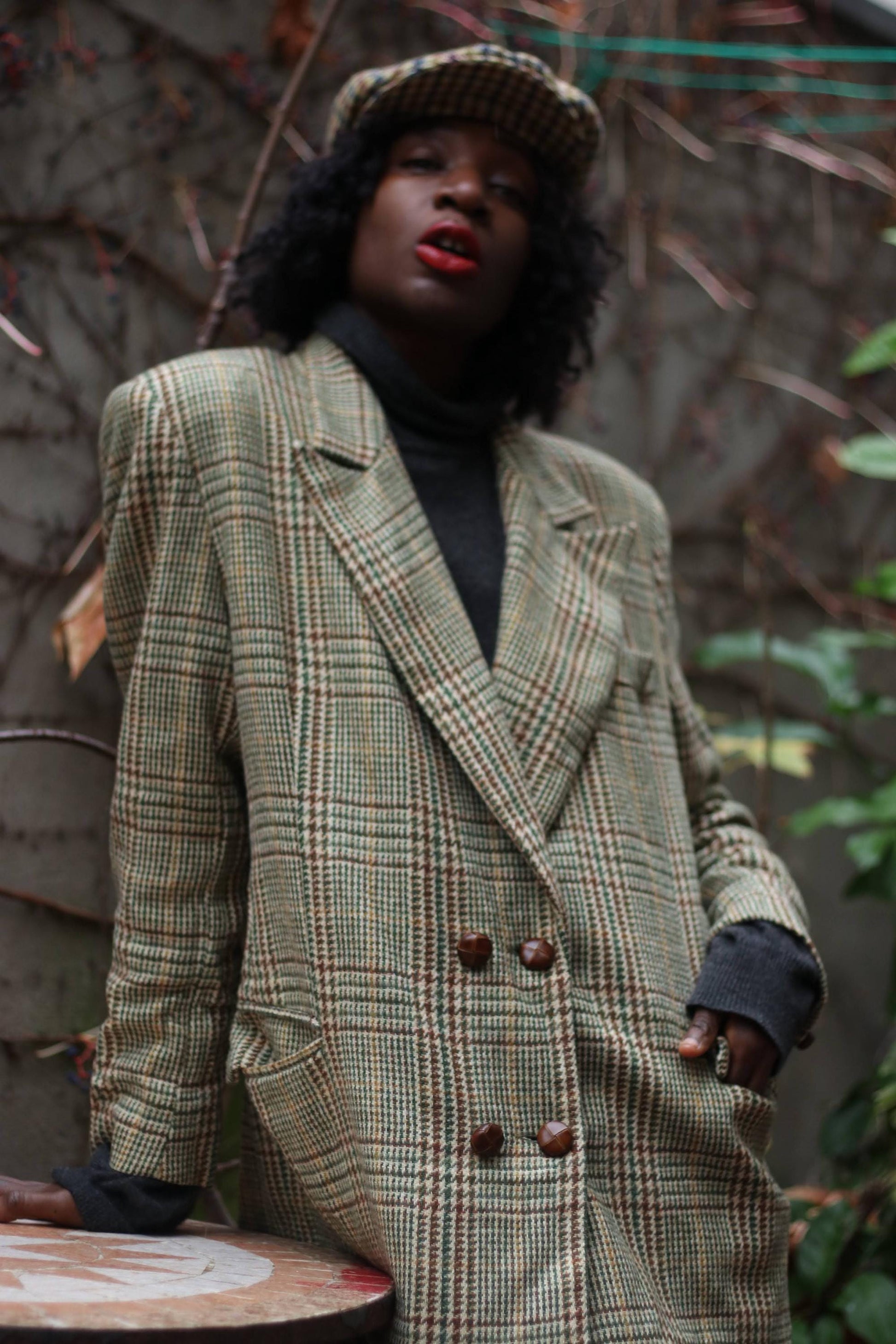 90s Wool blend Oversized blazer| Vintage Unisex blazer| Minimalist Chic Suit Jacket