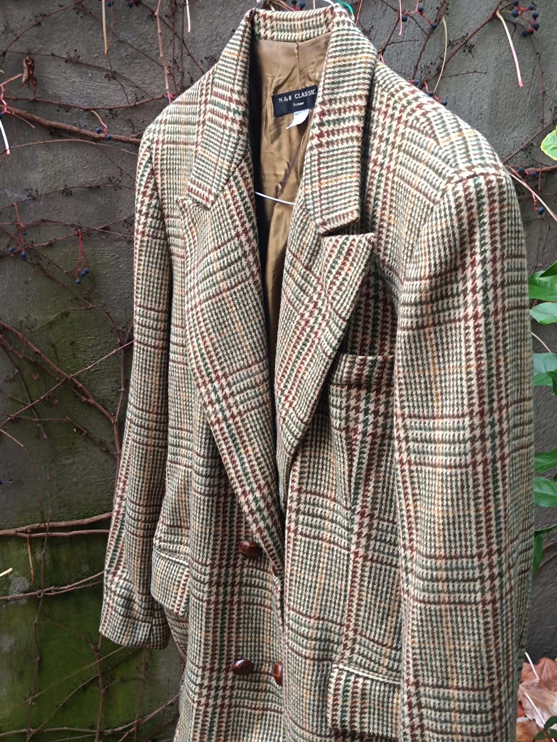 90s Wool blend Oversized blazer| Vintage Unisex blazer| Minimalist Chic Suit Jacket