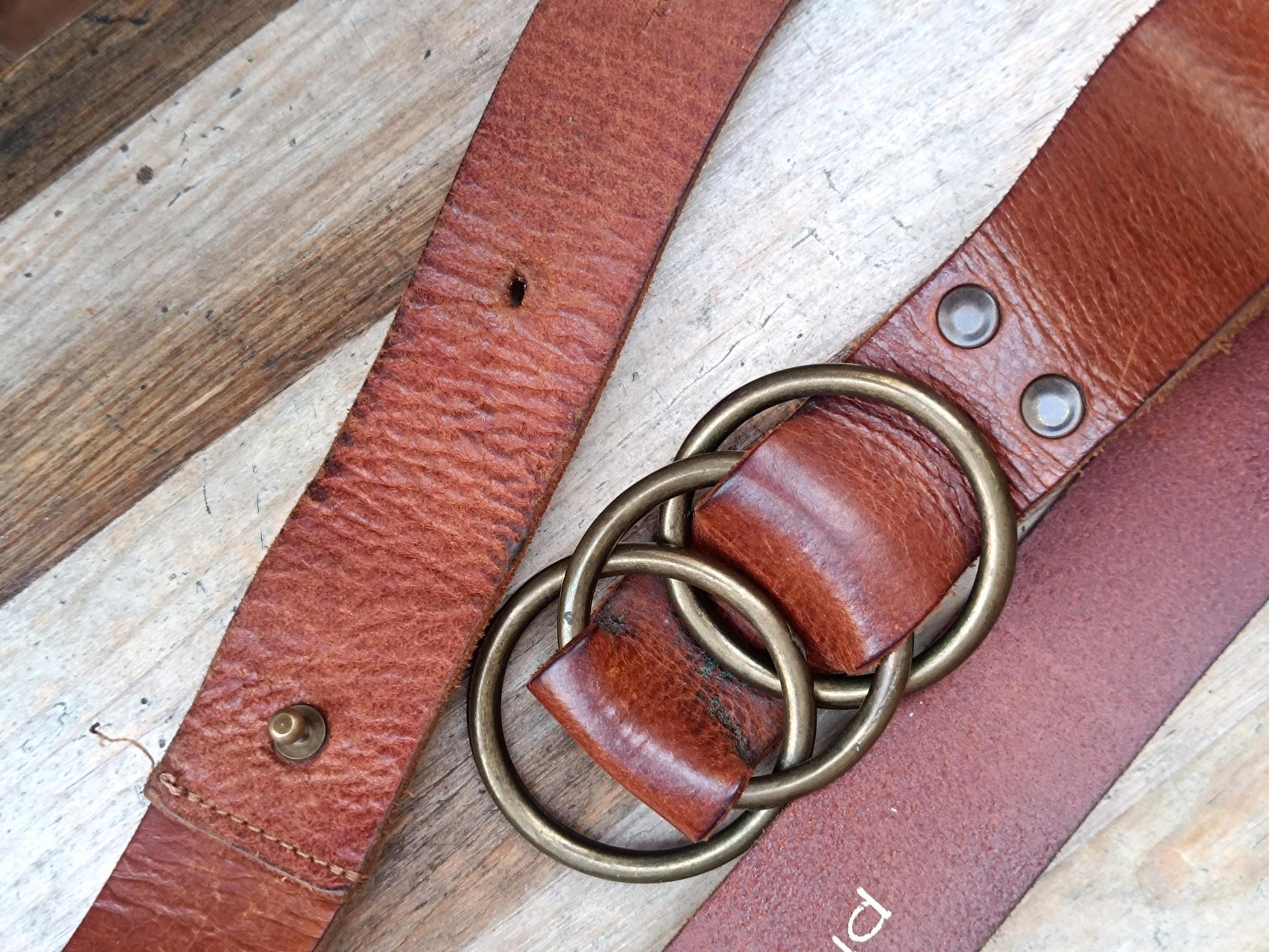 90s Brown Leather Belt| Vintage Promod Statement Buckle Belt| Women's Boho Floral Waist Belt |