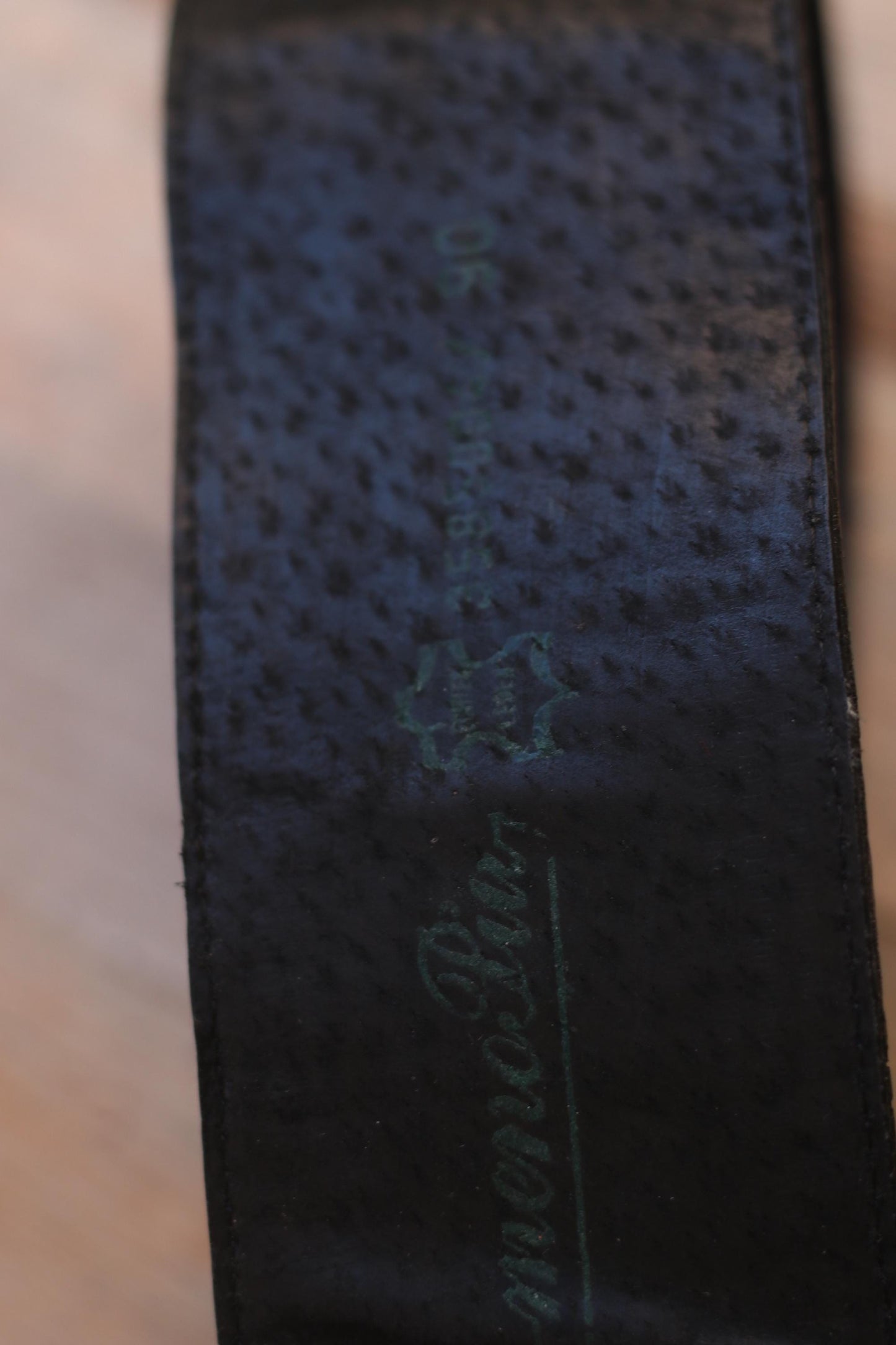 70s Blue Leather Belt with Square Buckle| Women's Vintage Oversized Waist Belt and Woven Optic Finish
