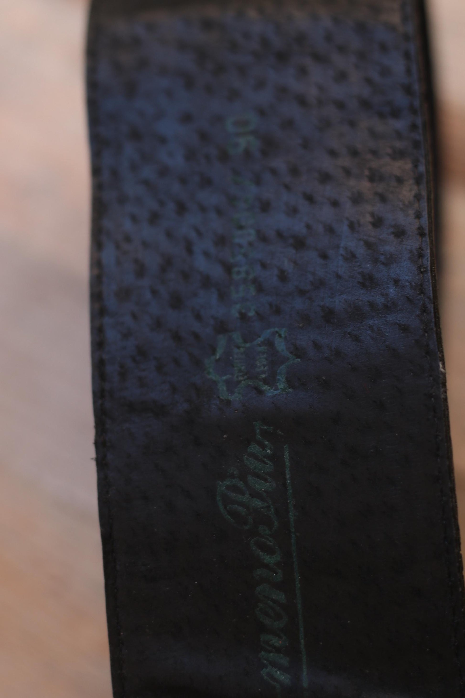 70s Blue Leather Belt with Square Buckle| Women's Vintage Oversized Waist Belt and Woven Optic Finish