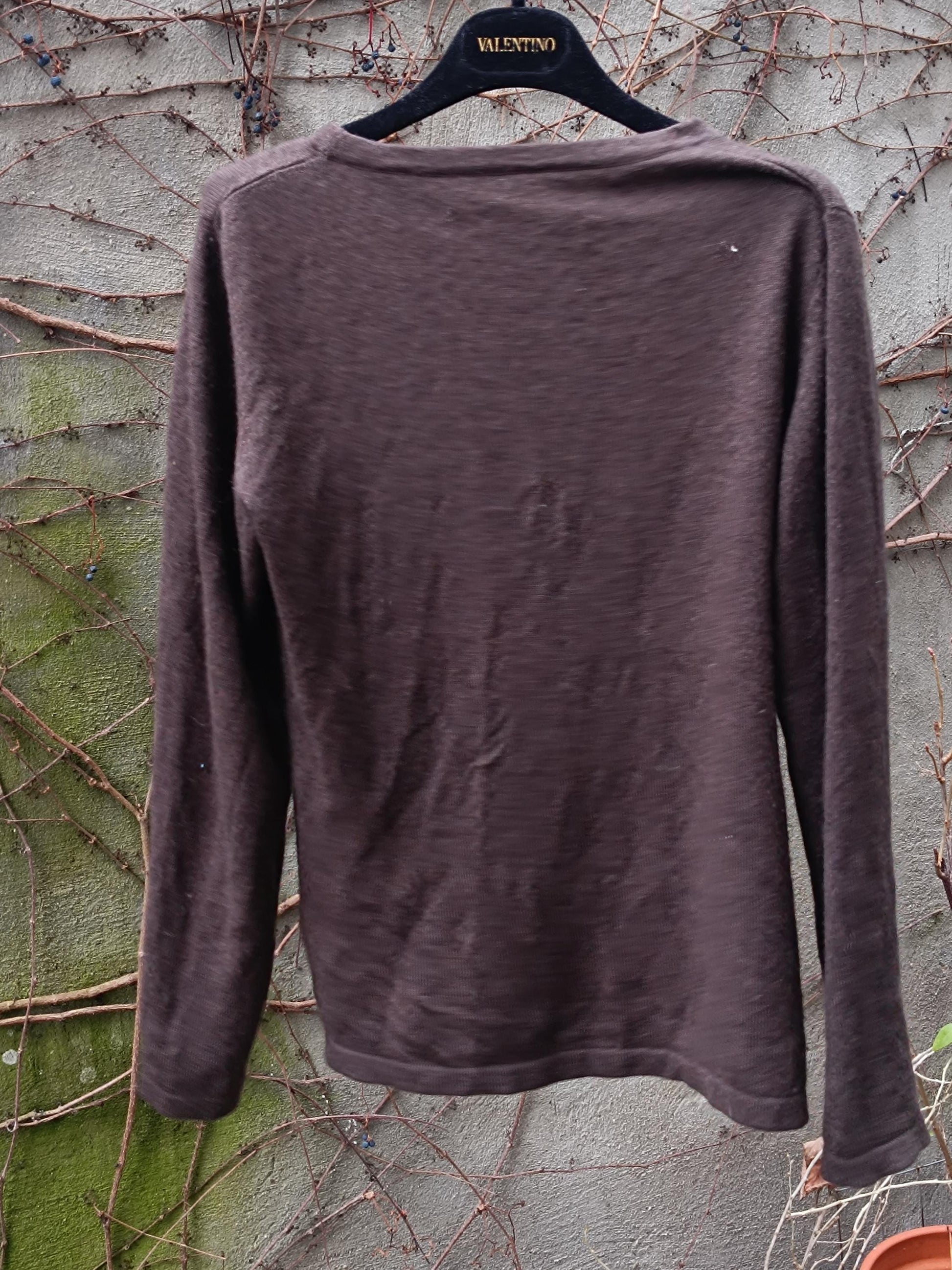 y2k Silk and Cashmere Brown Sweater| Vintage Brown Winter Sweater| Women's Long-sleeved Crewneck Jumper