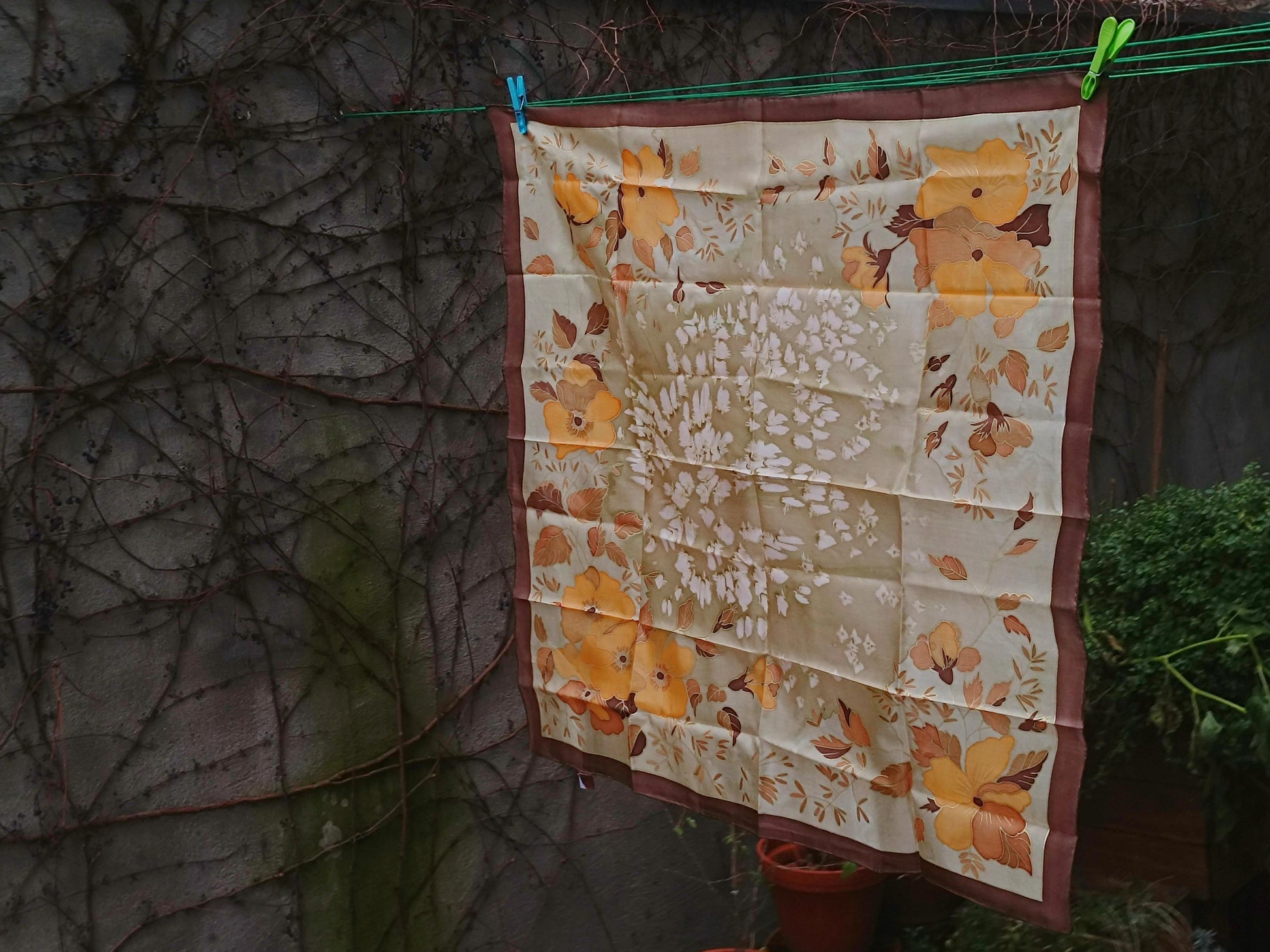 Vintage Silk Scarf | Bold Floral Print | Retro Chic Statement Accessory | Feminine Timeless Style | Lightweight Luxury