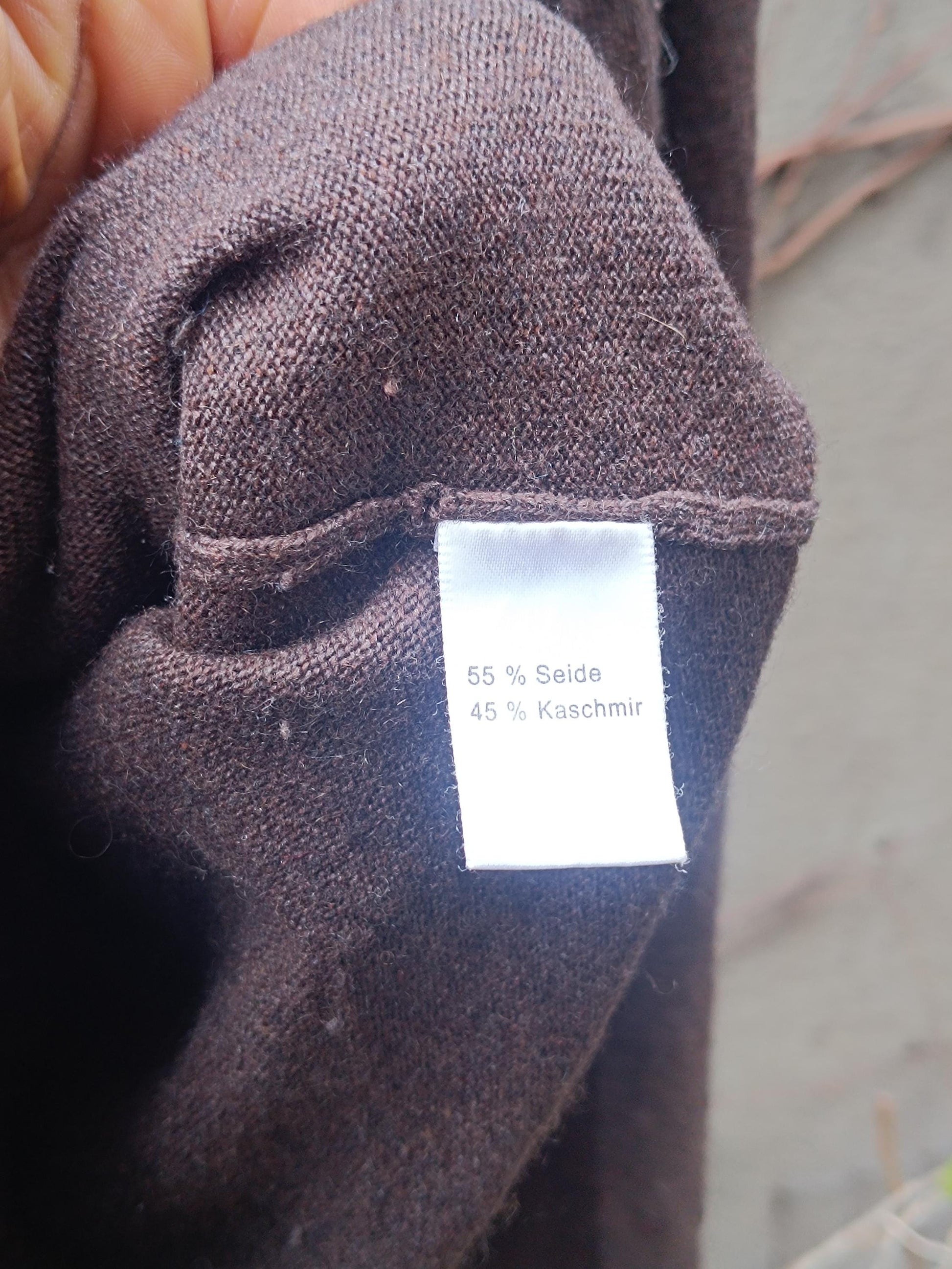 y2k Silk and Cashmere Brown Sweater| Vintage Brown Winter Sweater| Women's Long-sleeved Crewneck Jumper
