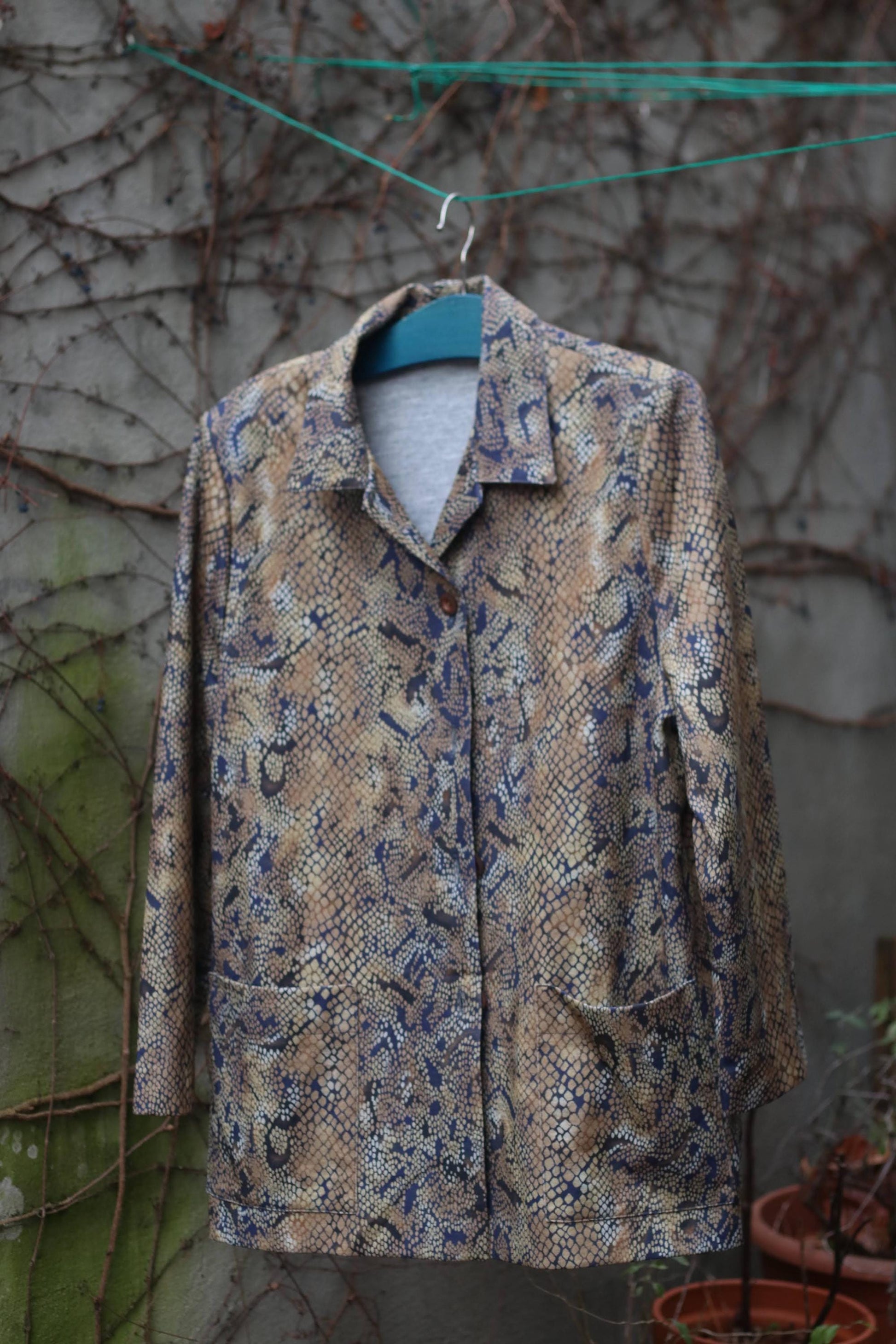 90s Animal Print Blouse| Size S-M