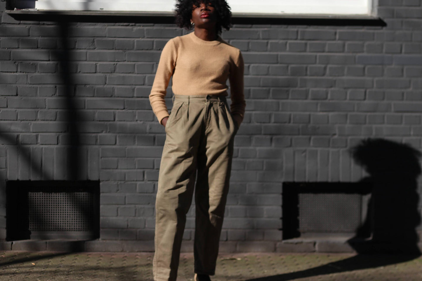 90s Pepperino Khaki Cargo Pants: Vintage High-Waisted Cotton Trousers