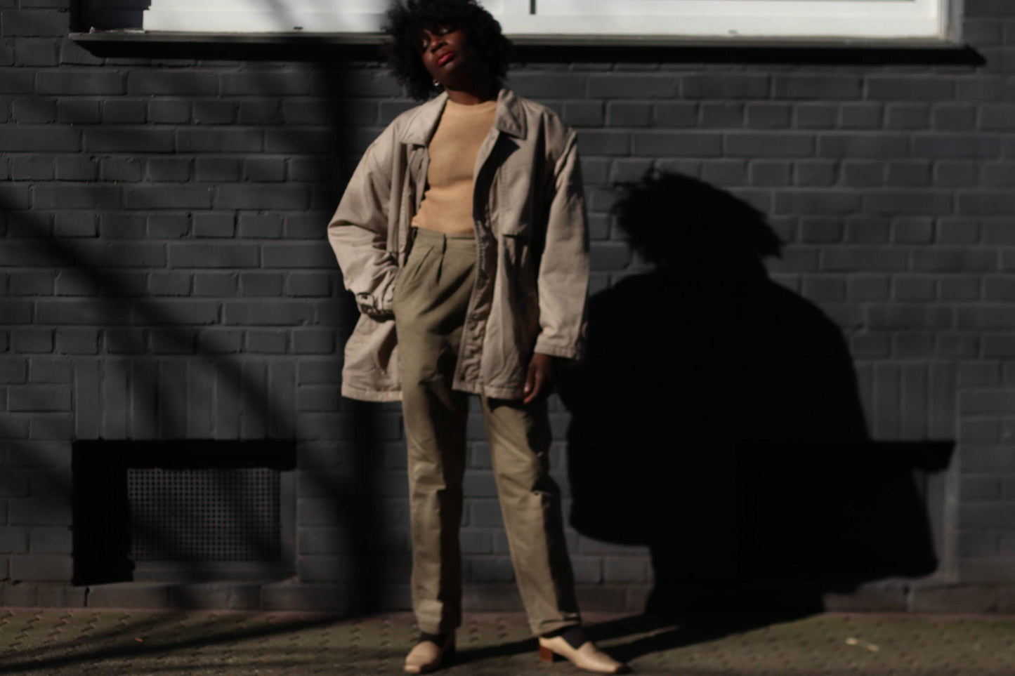 90s Pepperino Khaki Cargo Pants: Vintage High-Waisted Cotton Trousers