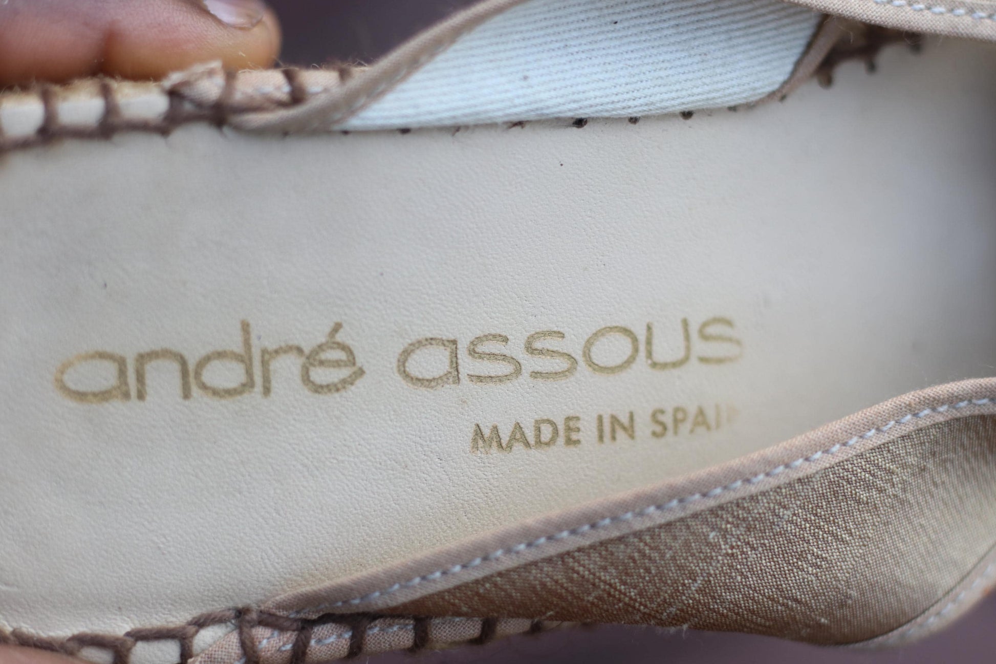 Vintage André Assous Wedges| 90s Women's Spanish Chic Sandals | Metallic Designer Heels with Floral Detail | Summer Shoes | Size 8 US