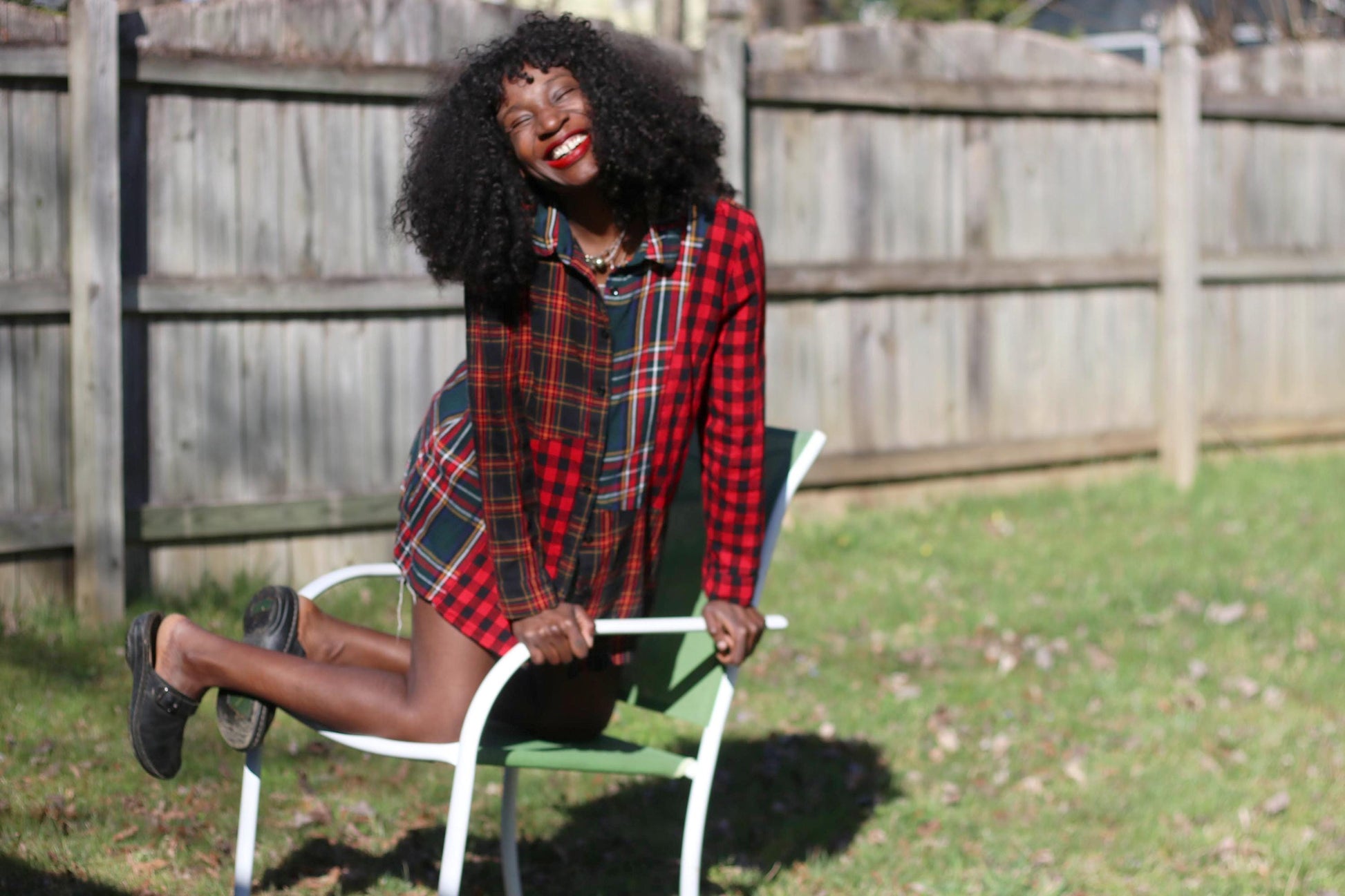 Y2K Patchwork Plaid Shirt | Vintage Coldwater Creek Button-Up | Women's Grunge Oversized Tartan Top | Red Green Check Cotton Blouse