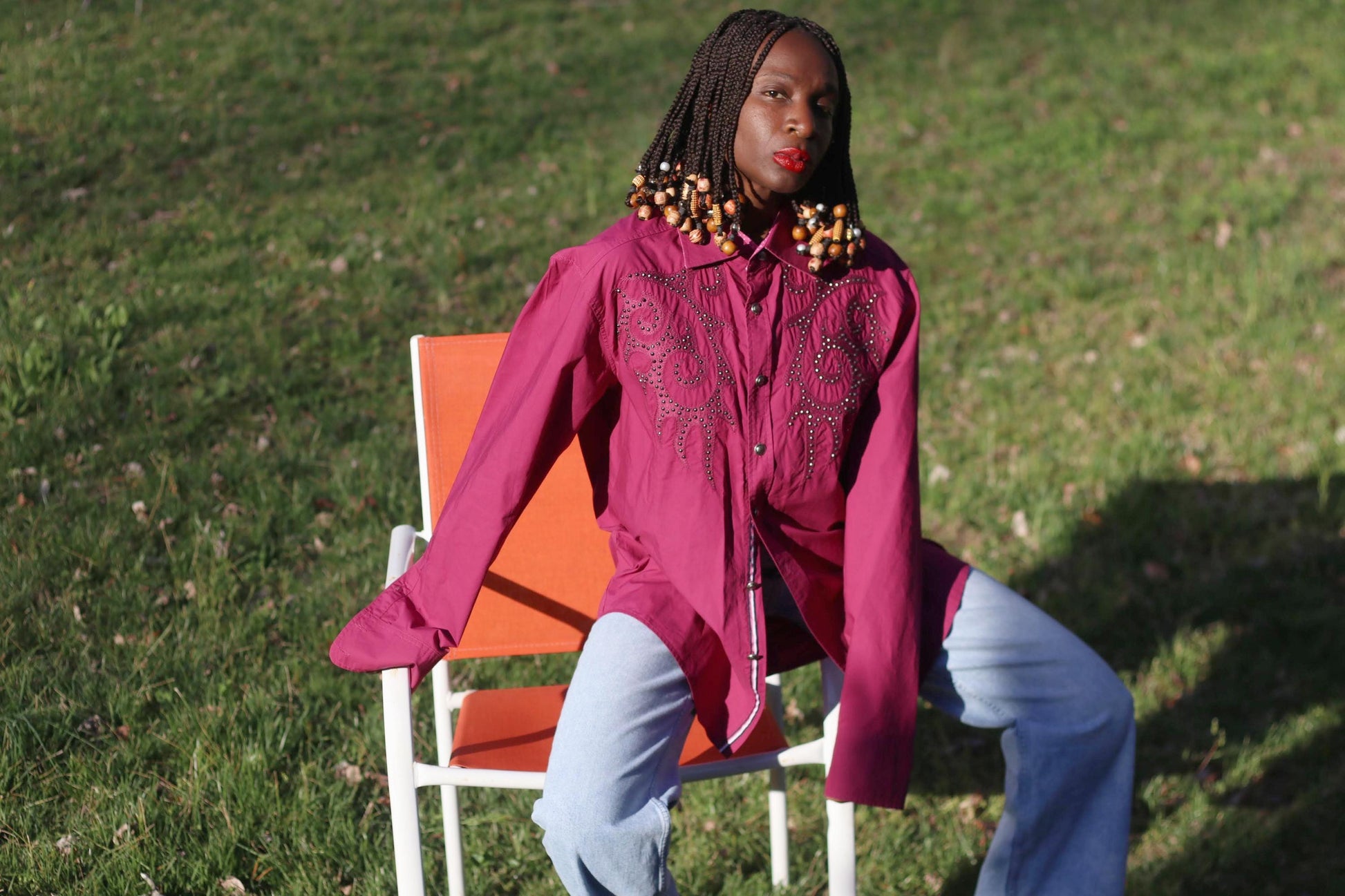 Vintage Western Cowgirl Shirt| Women's Burgundy Studded Embroidery Top| y2k Classic Rodeo Style