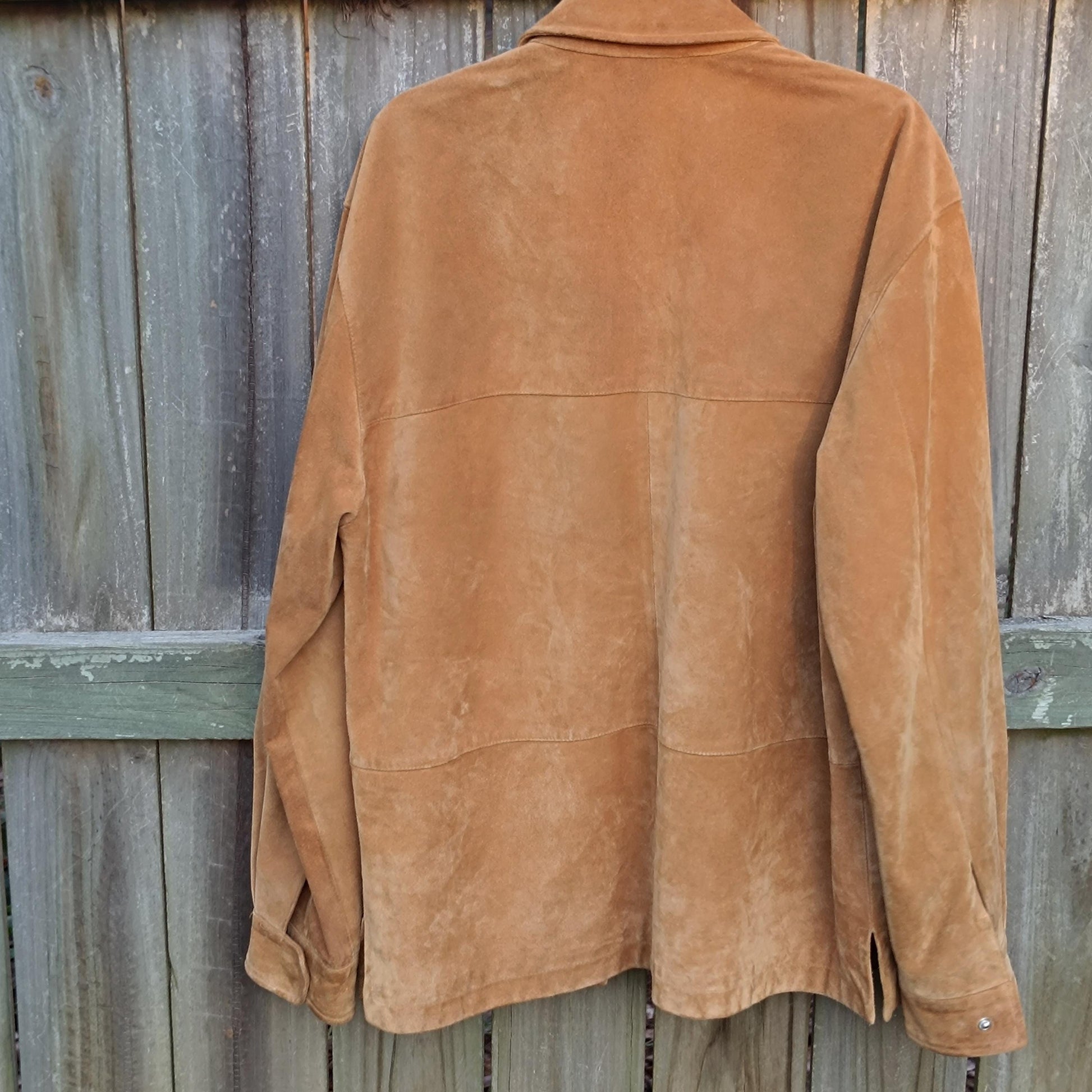 Vintage Suede Jacket | 90s Women's Caramel Brown Coat | Oversized Buttery Soft Leather Design | Minimalist Classic Outerwear |