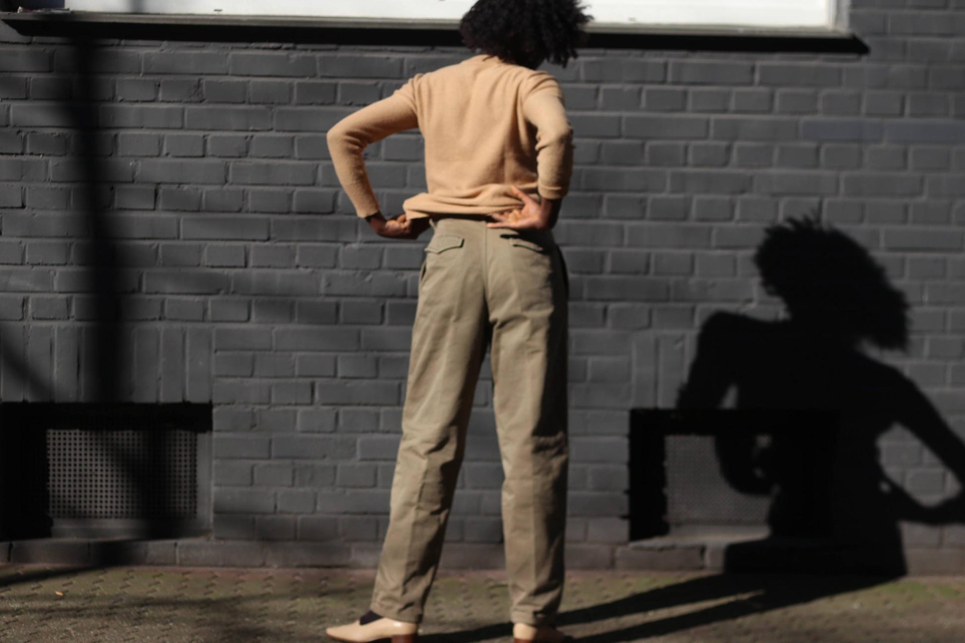 90s Pepperino Khaki Cargo Pants: Vintage High-Waisted Cotton Trousers