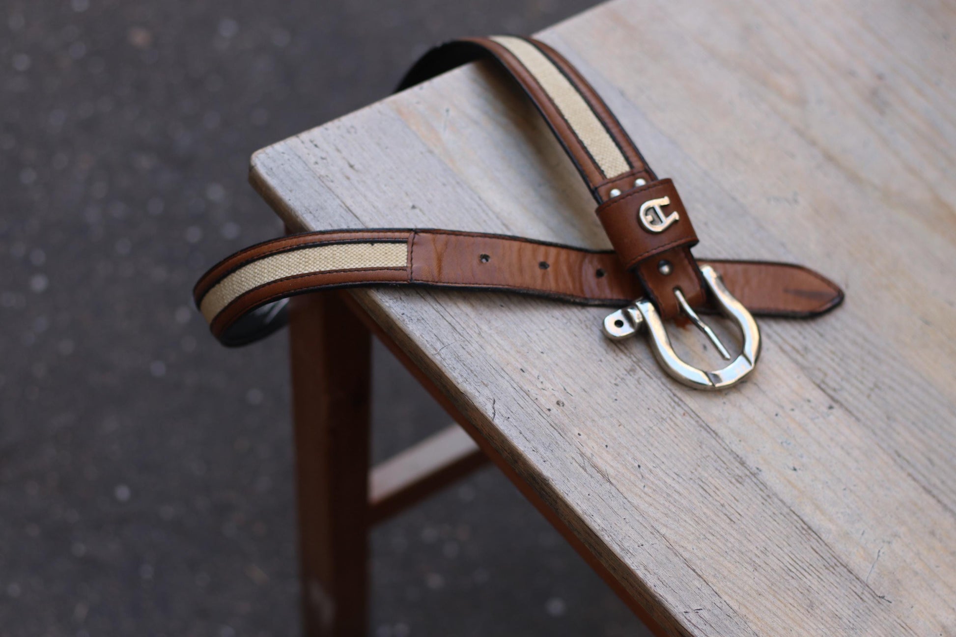 Vintage Etienne Aigner Leather Belt | Women's 90s Brown Leather | Equestrian Buckle Preppy Style Belt