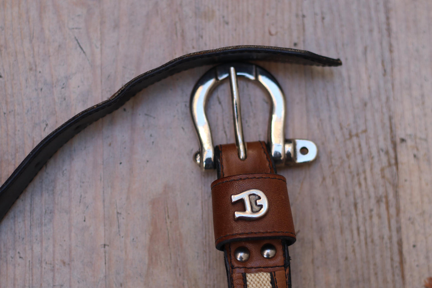 Vintage Etienne Aigner Leather Belt | Women's 90s Brown Leather | Equestrian Buckle Preppy Style Belt