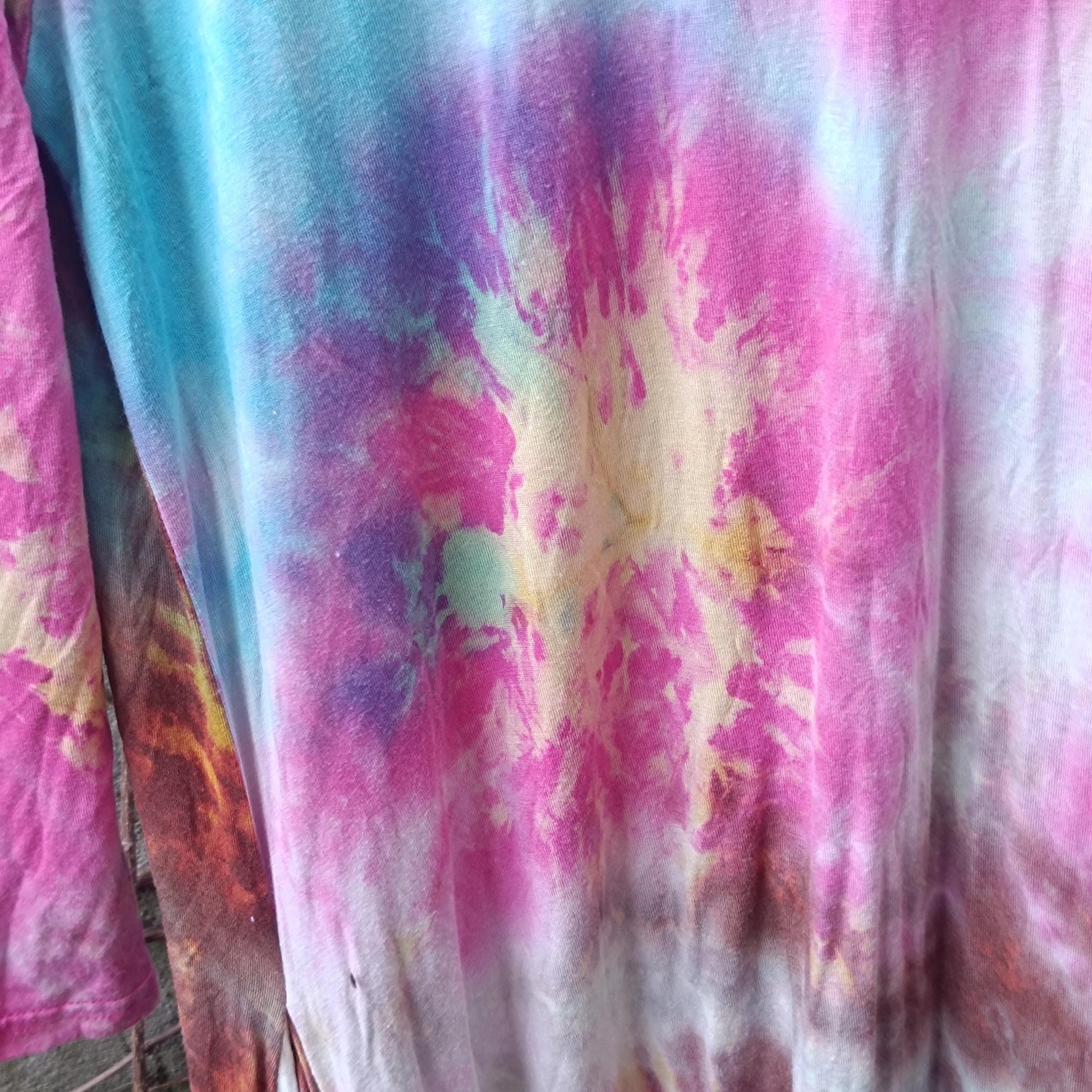 Vintage Tie-Dye Dress | Women's Multicolor Boho Maxi S-M Fashion and Fables Vintage Tie-Dye Dress | Women's Multicolor Boho Maxi S-M Fashion and Fables