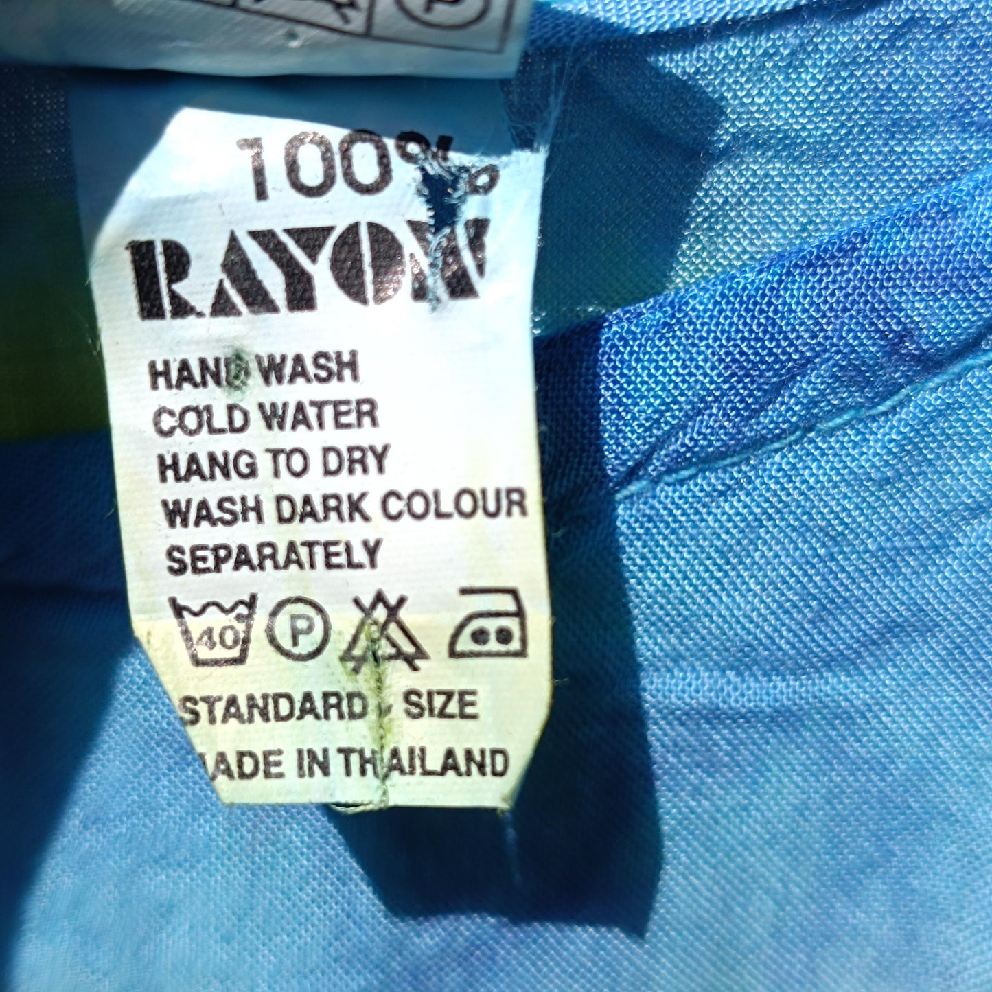 90s Vintage Tie-Dye Maxi Dress: Rayon Festival Fashion