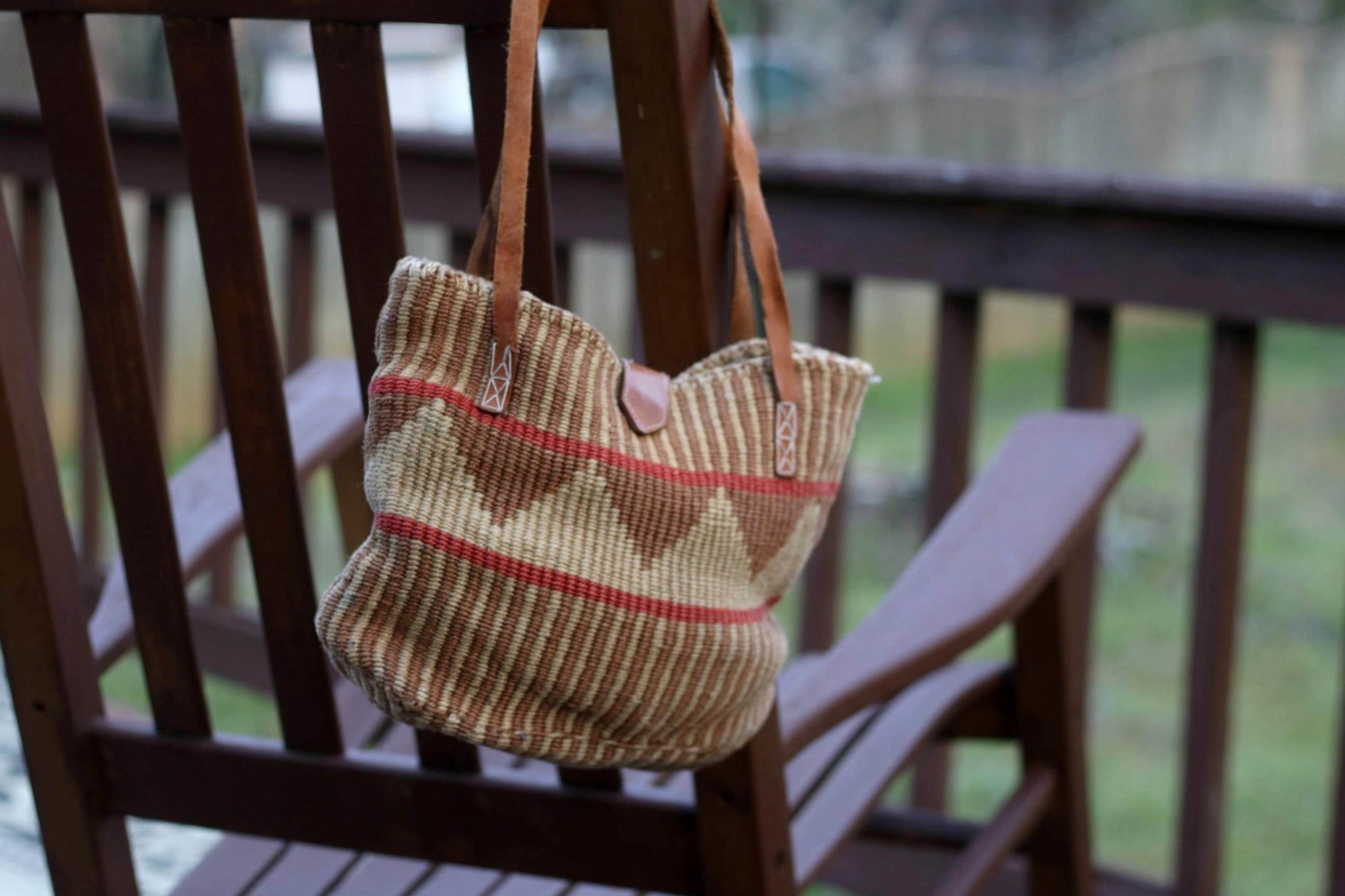Vintage Handwoven Tote Bag | Artisan-Made Geometric Pattern Bag | Boho-Chic Everyday Carryall