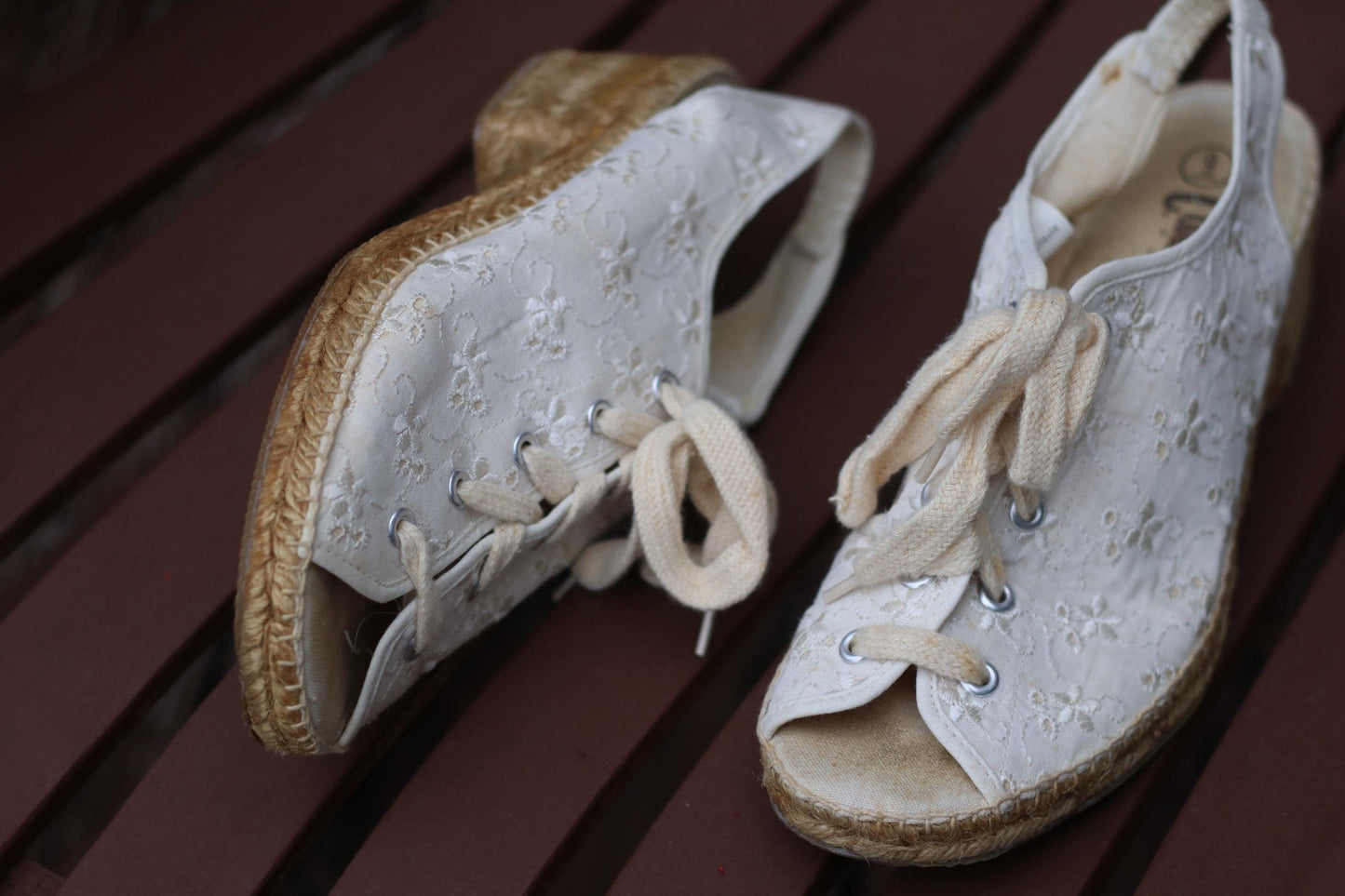 Y2k Lace Espadrille Wedges | Vintage Coasters Women's White Floral Heels | Peep Toe Summer Shoes | Romantic Style Wedges