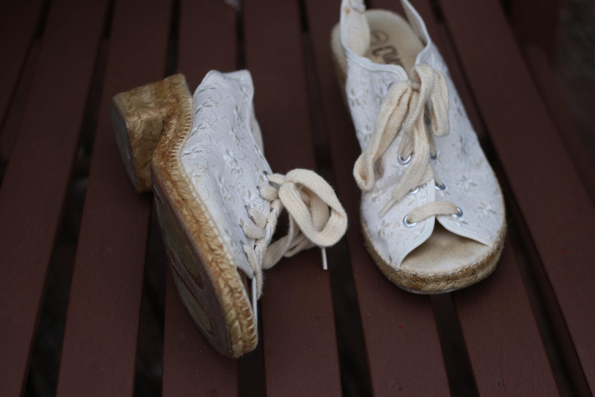 Y2k Lace Espadrille Wedges | Vintage Coasters Women's White Floral Heels | Peep Toe Summer Shoes | Romantic Style Wedges