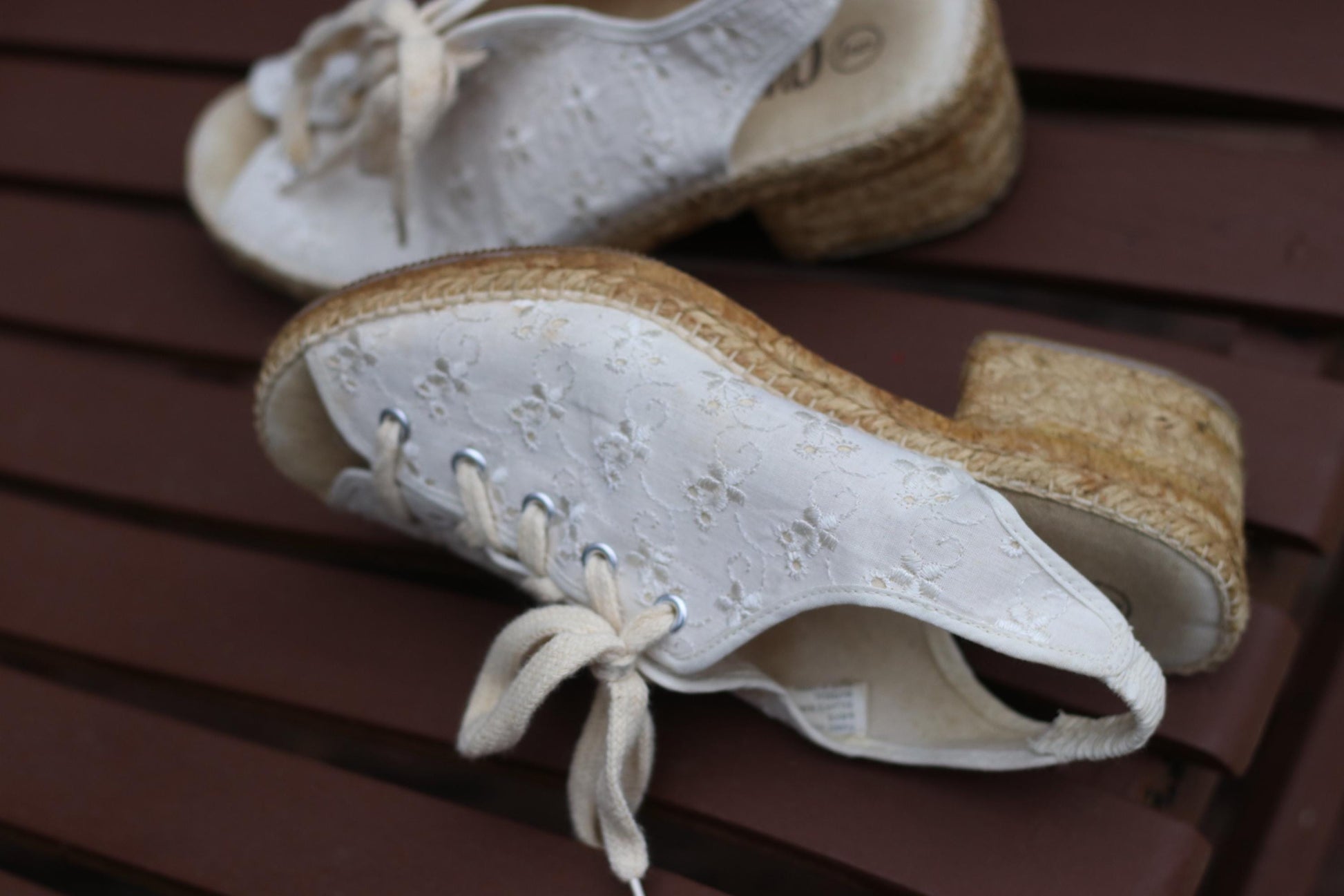 Y2k Lace Espadrille Wedges | Vintage Coasters Women's White Floral Heels | Peep Toe Summer Shoes | Romantic Style Wedges