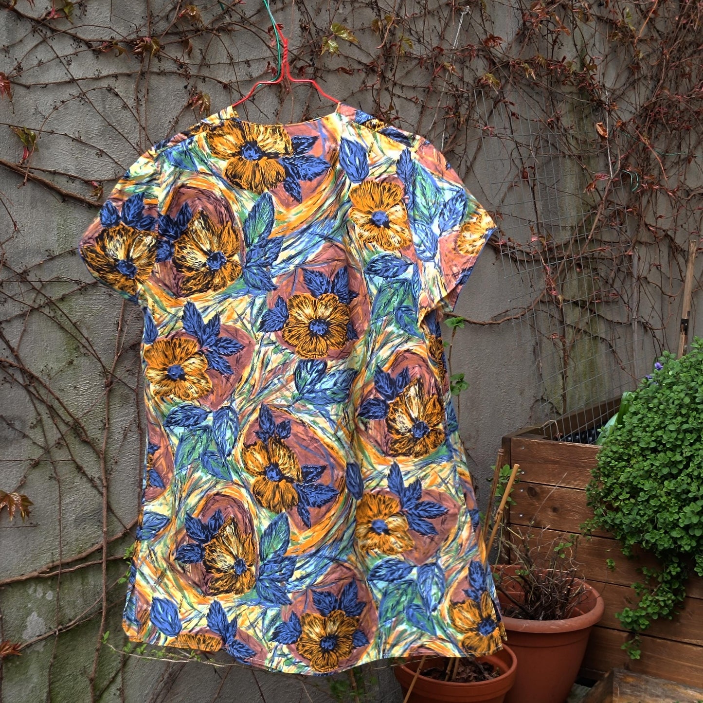 70s Floral Mini Dress: Vintage Cotton Summer A-Line