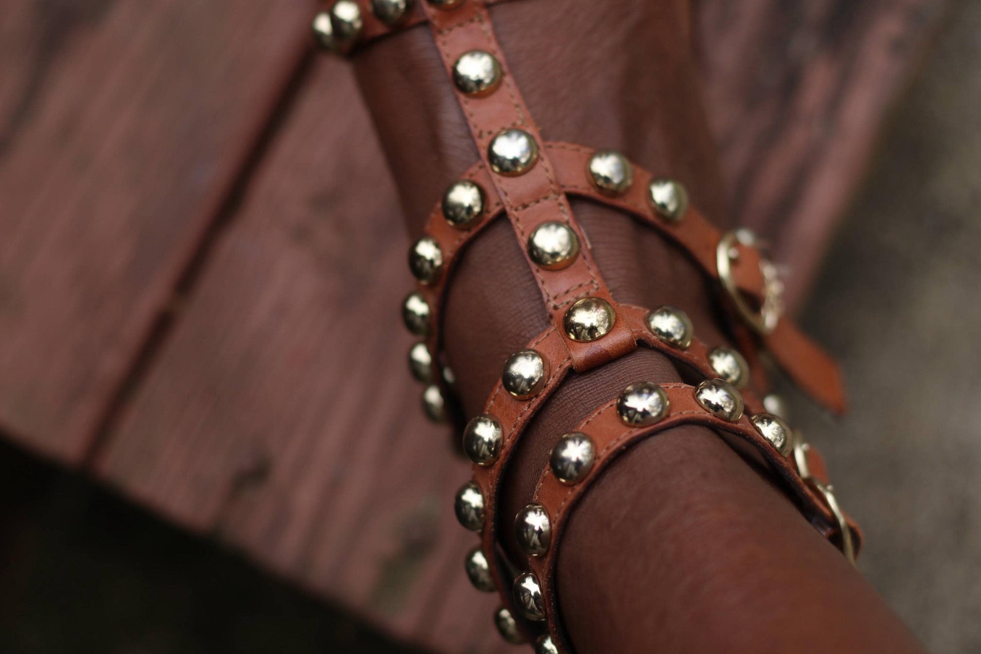 Vintage Sam Edelman Sandals| Women's Cognac Leather Studded Gladiator Summer Flats| Boho Chic Shoes US 7.5
