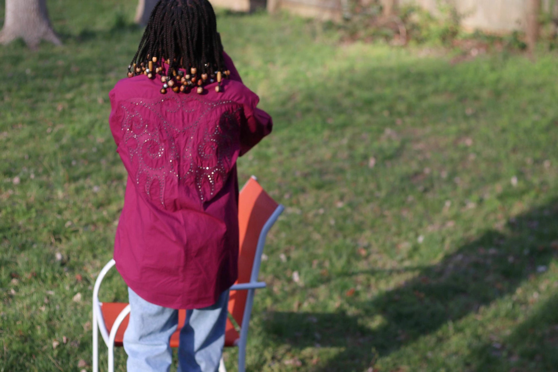 Vintage Western Cowgirl Shirt| Women's Burgundy Studded Embroidery Top| y2k Classic Rodeo Style