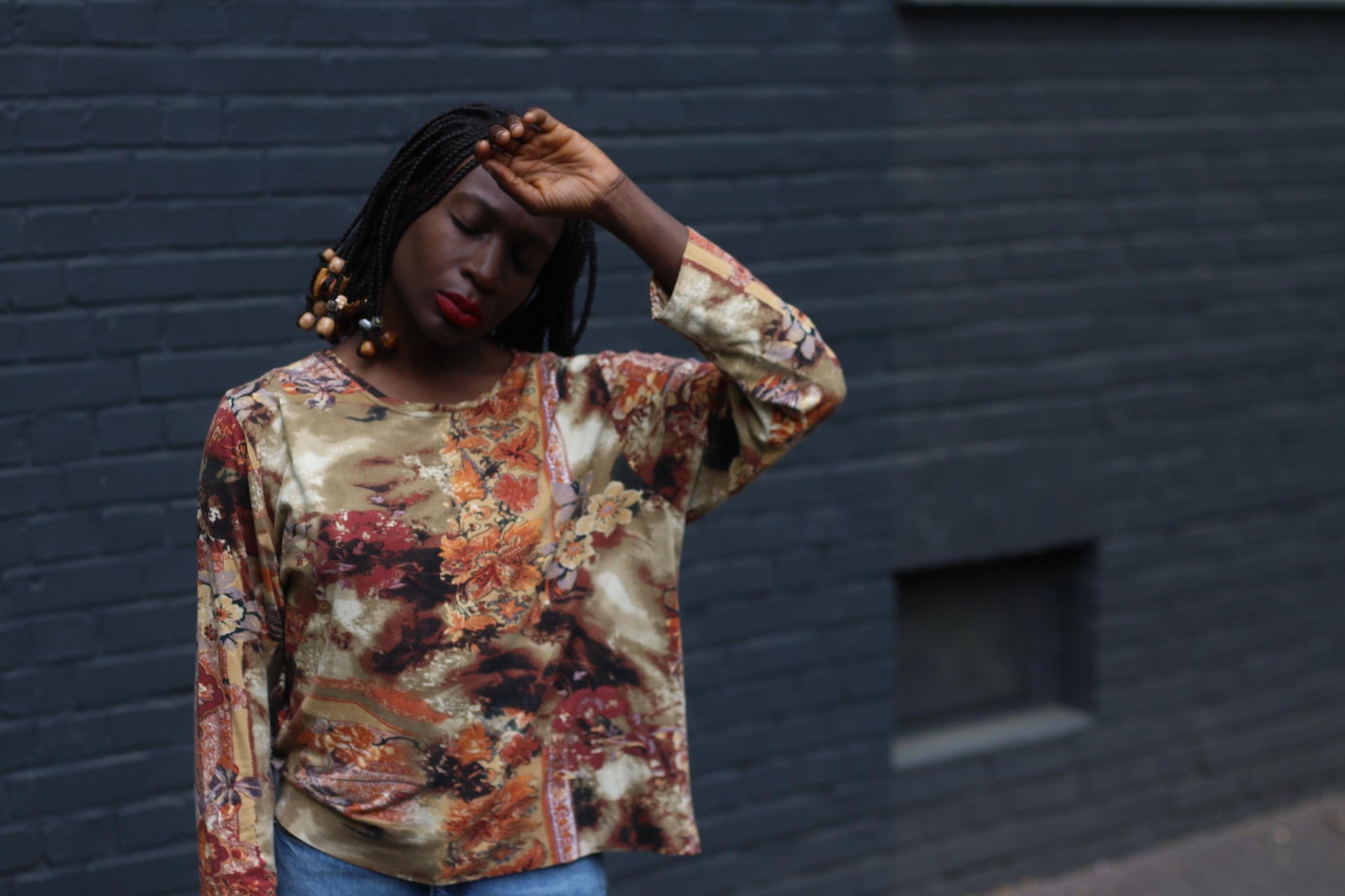 90s Walbusch Paisley Print Shirt | Vintage Long Sleeved Boho Romantic blouse