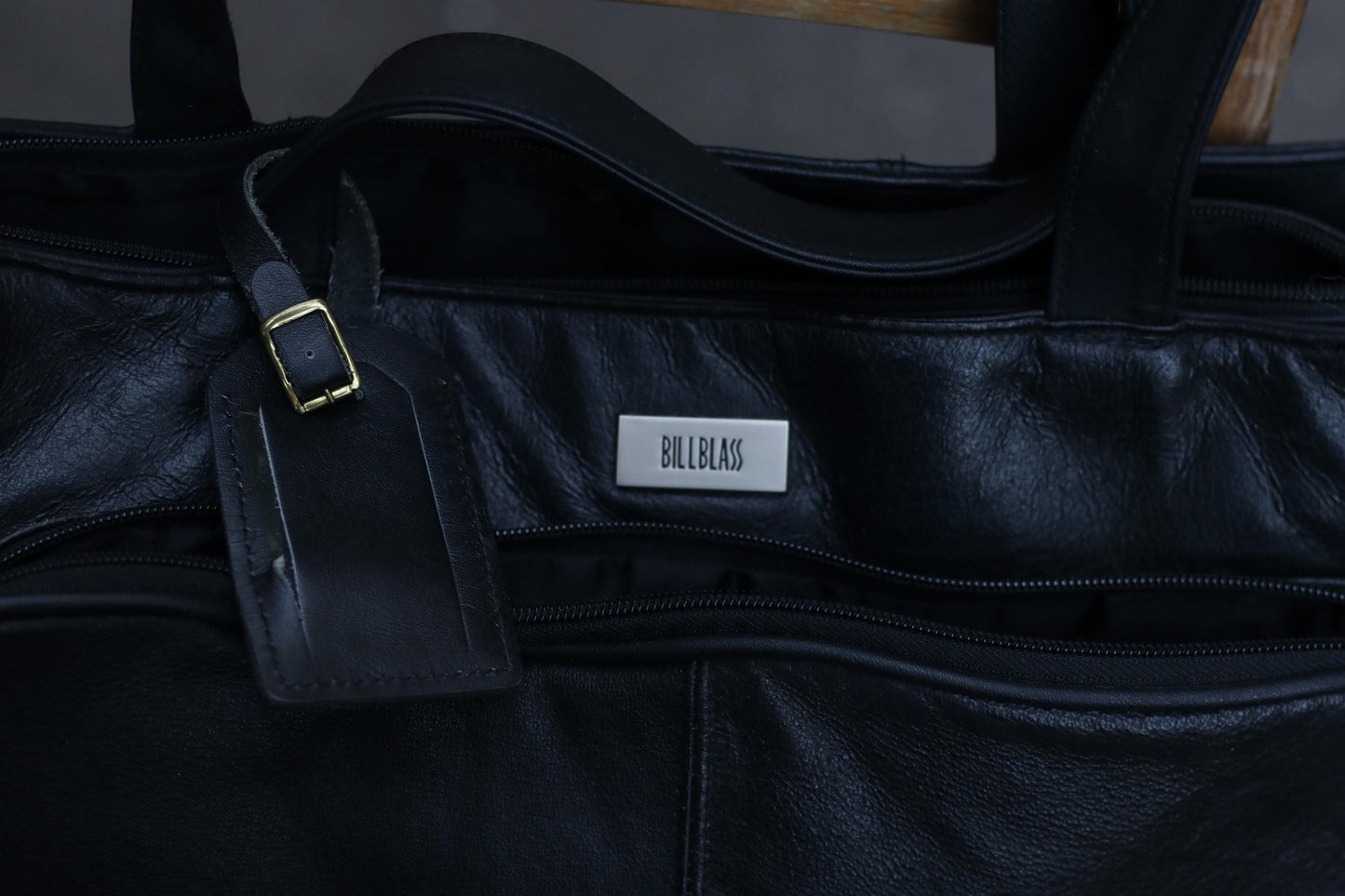 Vintage Bill Blass Leather Tote: 90s Minimalist Handbag