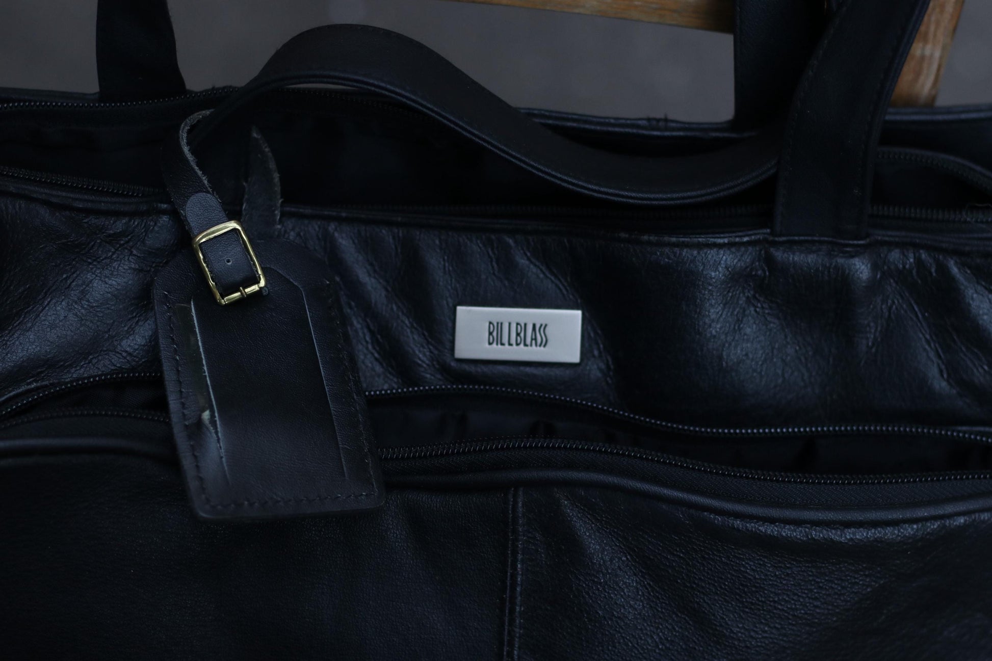 Vintage Bill Blass Leather Tote: 90s Minimalist Handbag