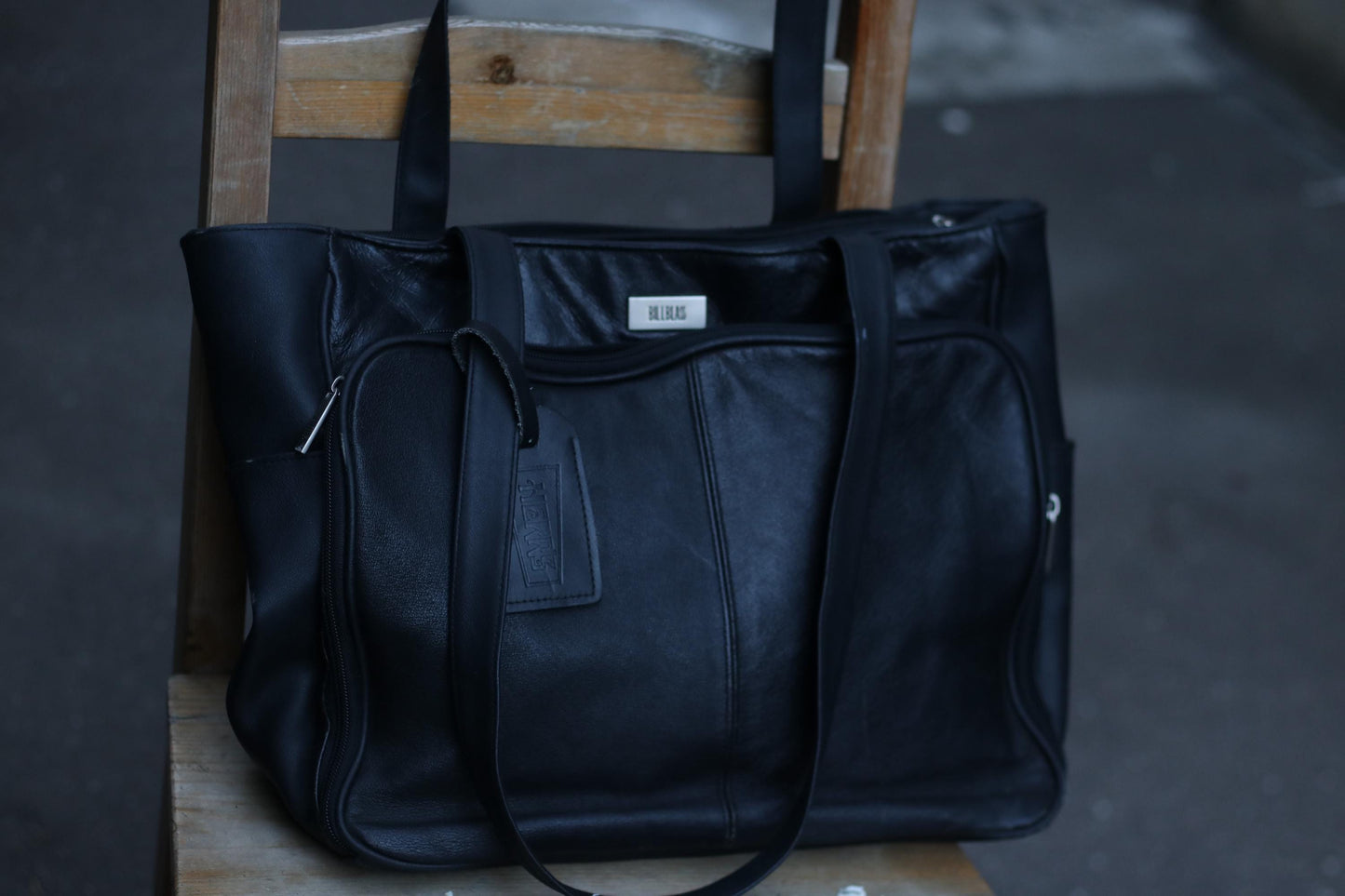 Vintage Bill Blass Leather Tote: 90s Minimalist Handbag