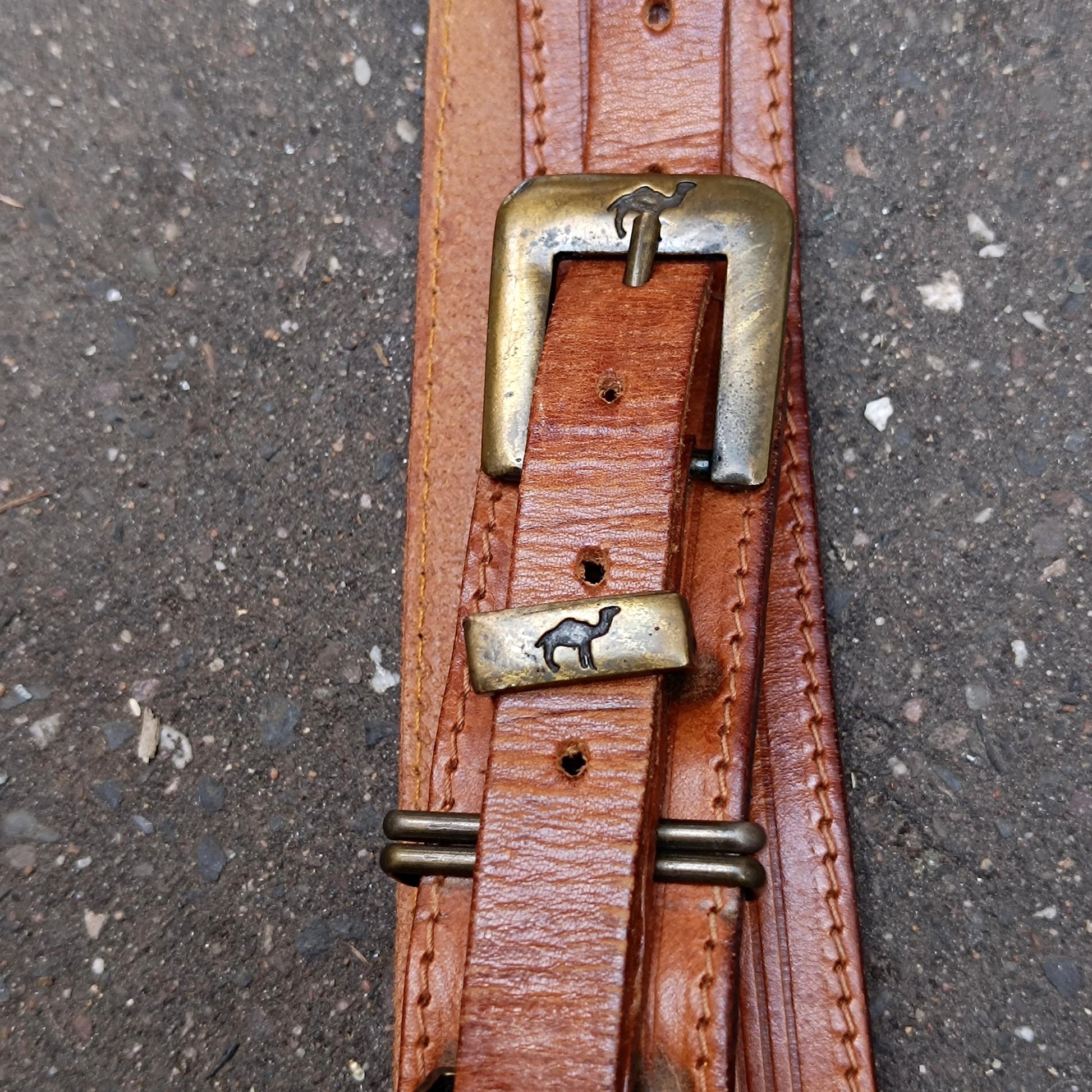 70s Brown Leather Belt| Women's Western Cowgirl Tan Waist Belt Size 80