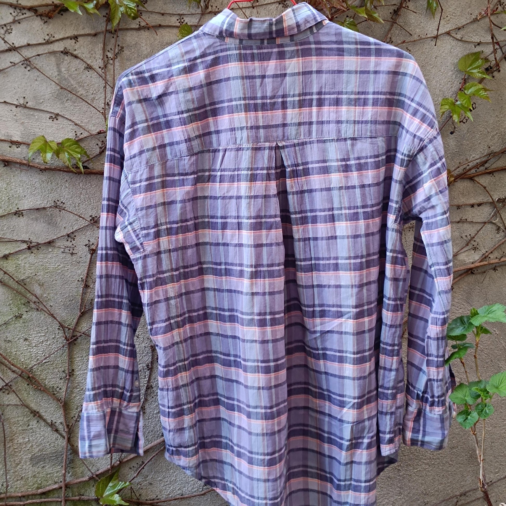 Vintage Madewell Plaid Cotton Shirt | y2k Relaxed Checkered Everyday Button Up Blouse XS|