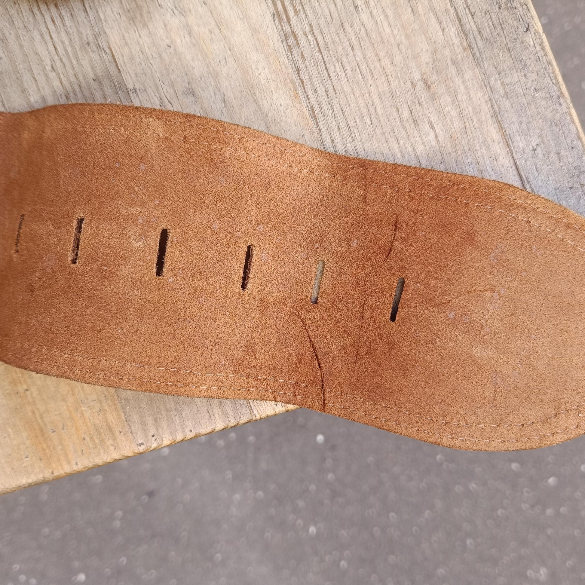 90s Oversized Leather Belt| Vintage Brown Minimalist Women's Belt with Exotic Finish