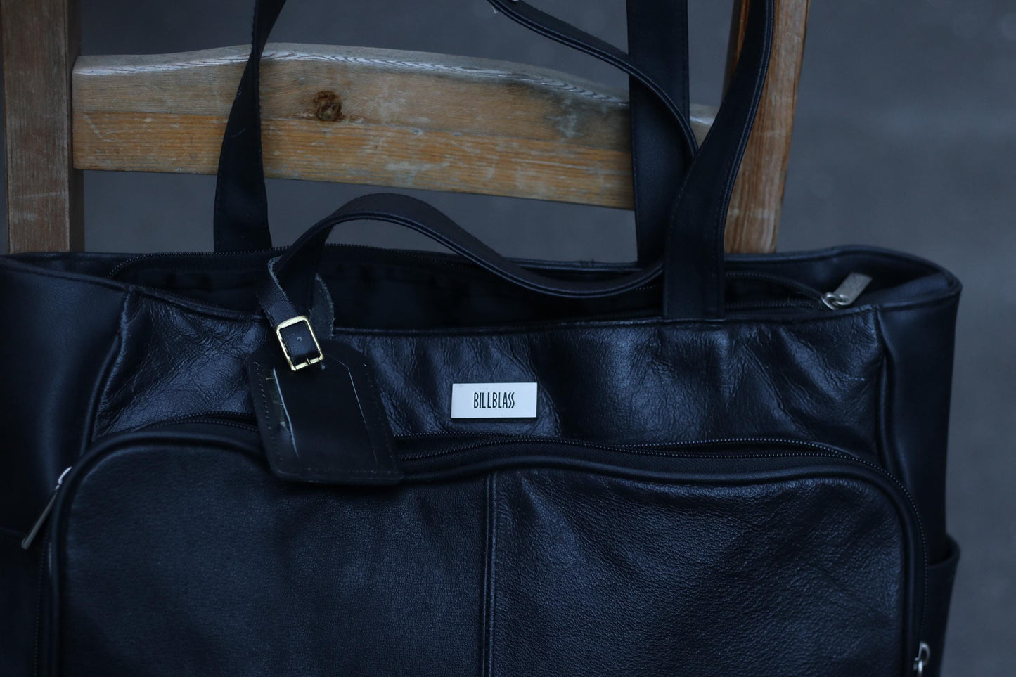 Vintage Bill Blass Leather Tote: 90s Minimalist Handbag