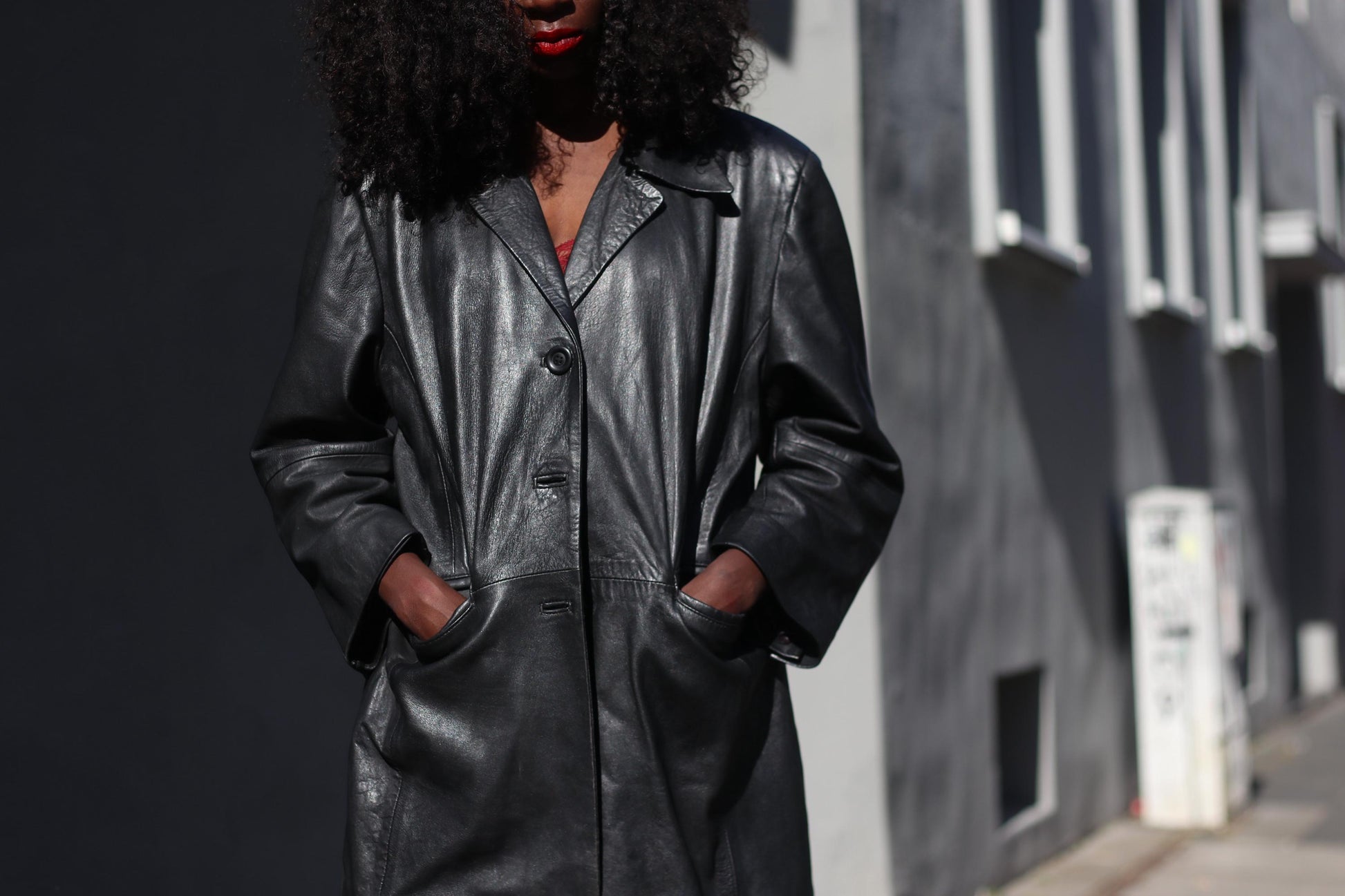 Vintage 90s Black Nappa Leather Jacket| Minimalist Oversized Blazer Coat |Soft Supple Real Leather – Size M/L
