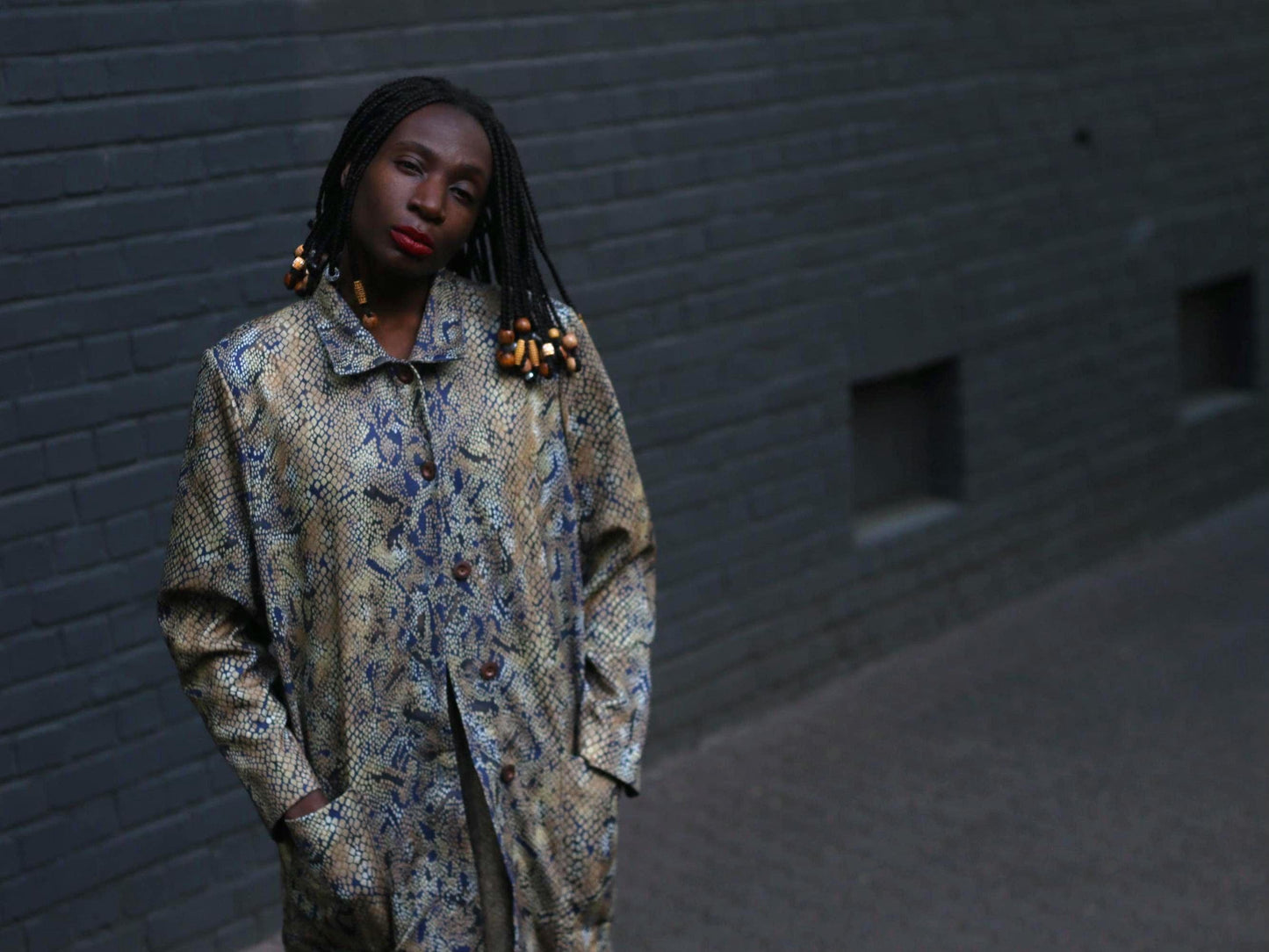 90s Animal Print Blouse| Size S-M