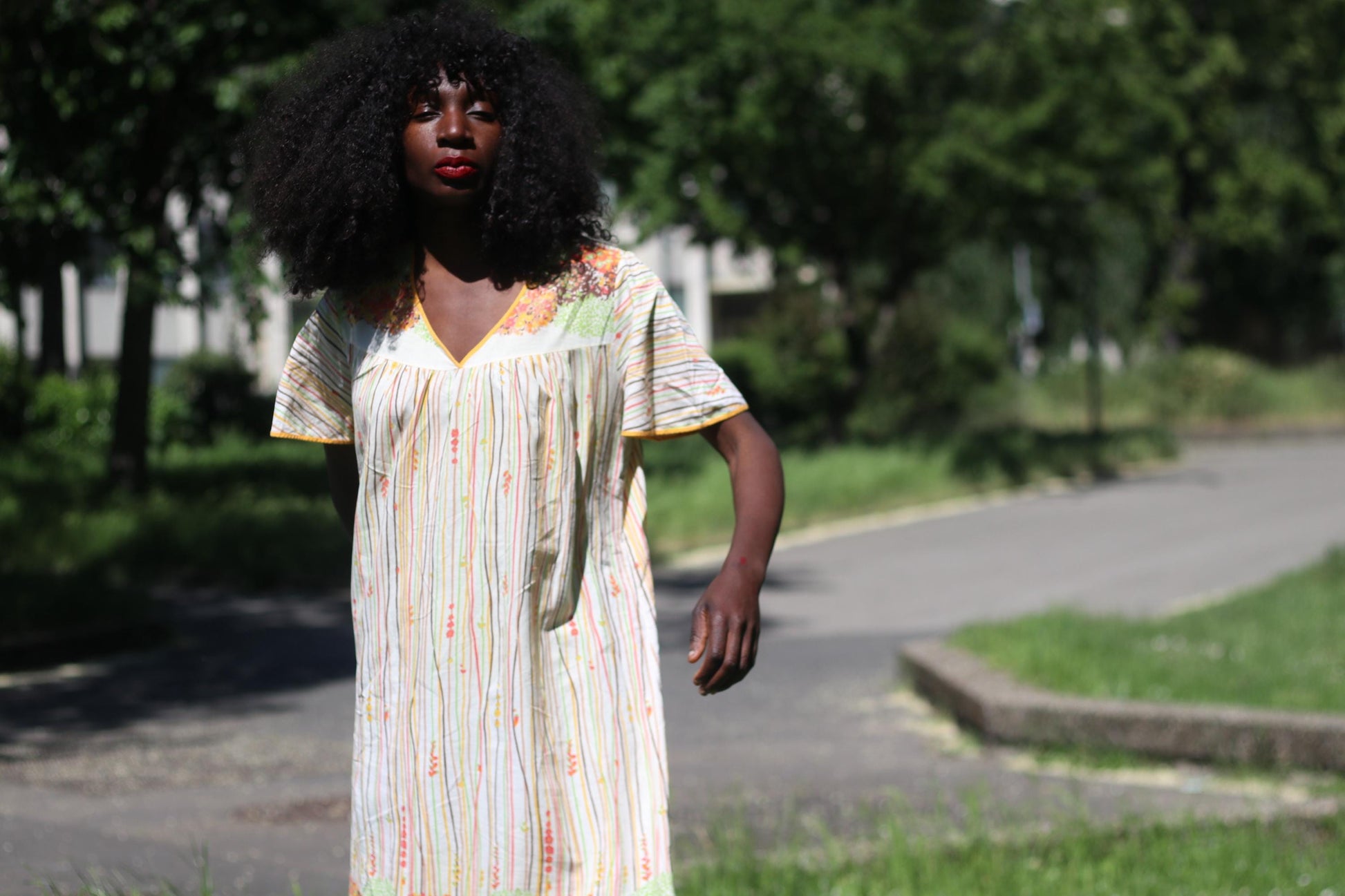 Vintage 70s Boho Midi Dress | Hippie Festival Gown | Short Sleeve Floral Romantic Prairie Style | Small